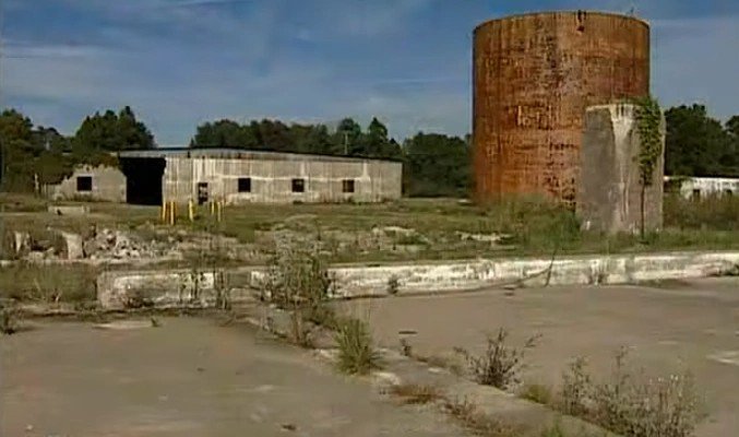 Abandoned structures in the TNT area where Mothman was seen.