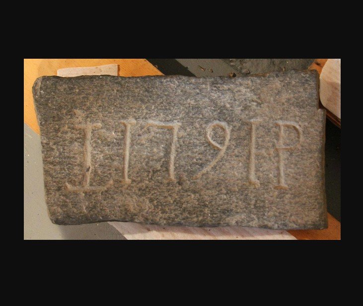 Chimney stone from Dudleytown