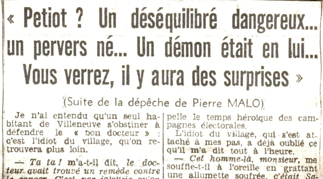 French newspaper clippings