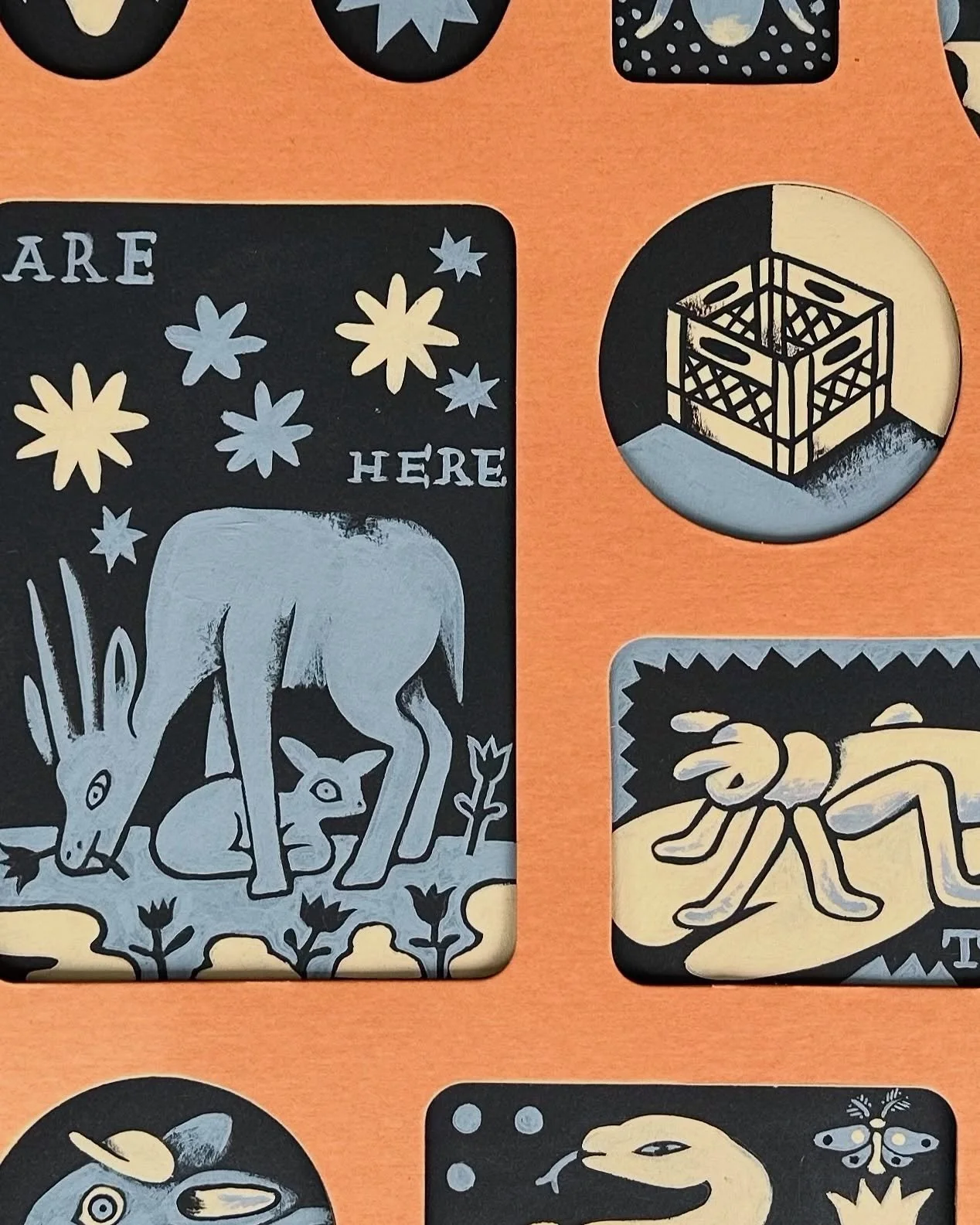 So stoked to be part of an amazing group show opening TONIGHT at @dreamhousepdx. Swipe to the last slide for flyer! 
.
You can see this new painting of mine, along with some amazing art from lots of local talented artists, including some of my deares