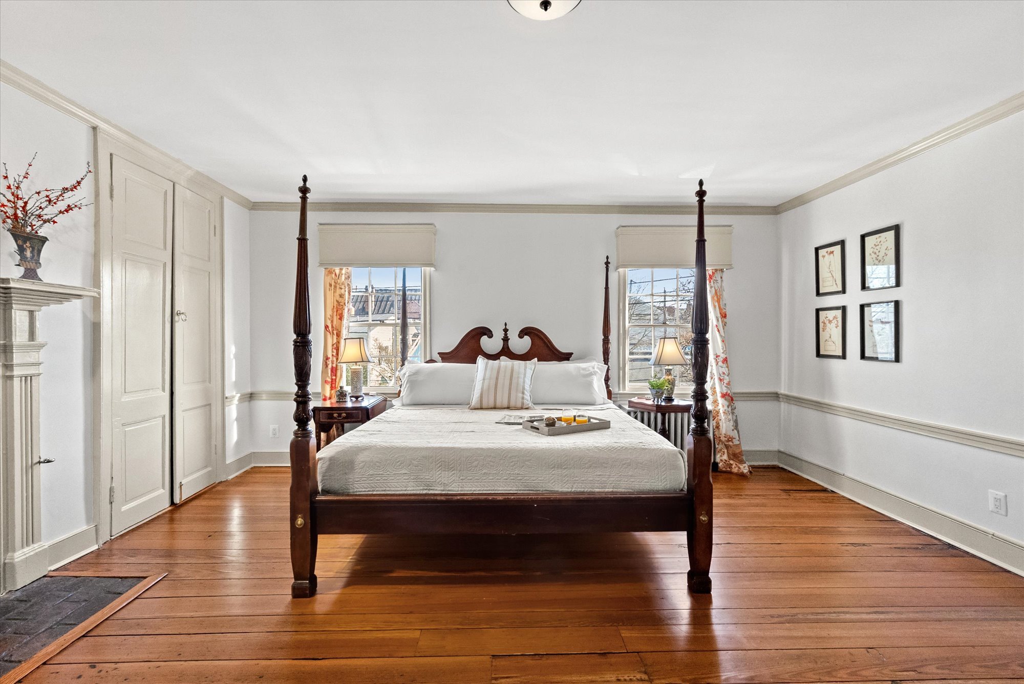 Bedroom 1 -King bed -wood burning fireplace