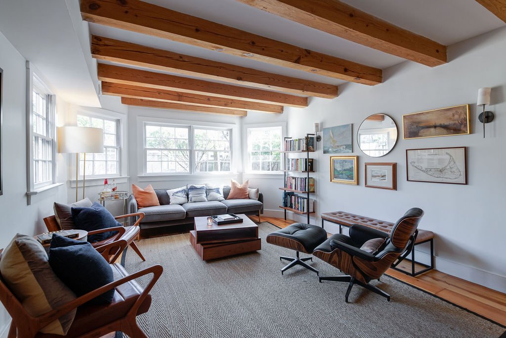 Living Room -wood burning fireplace