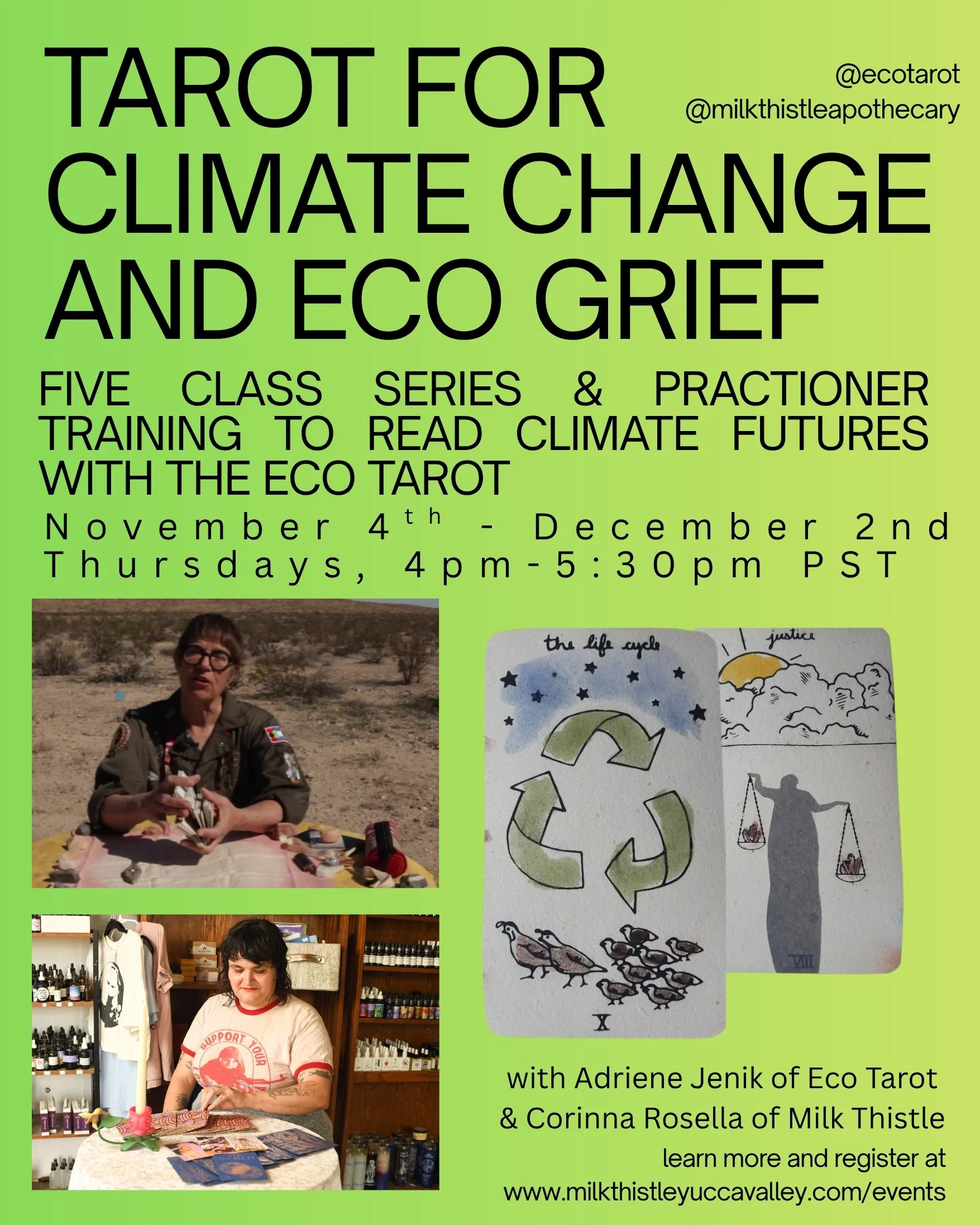 Tarot For Climate Change and Eco Grief- Practitioner Training for ECOTarot