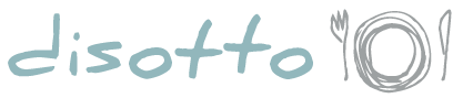 Text reading 'disotto' with a plate, fork, and knife icon.