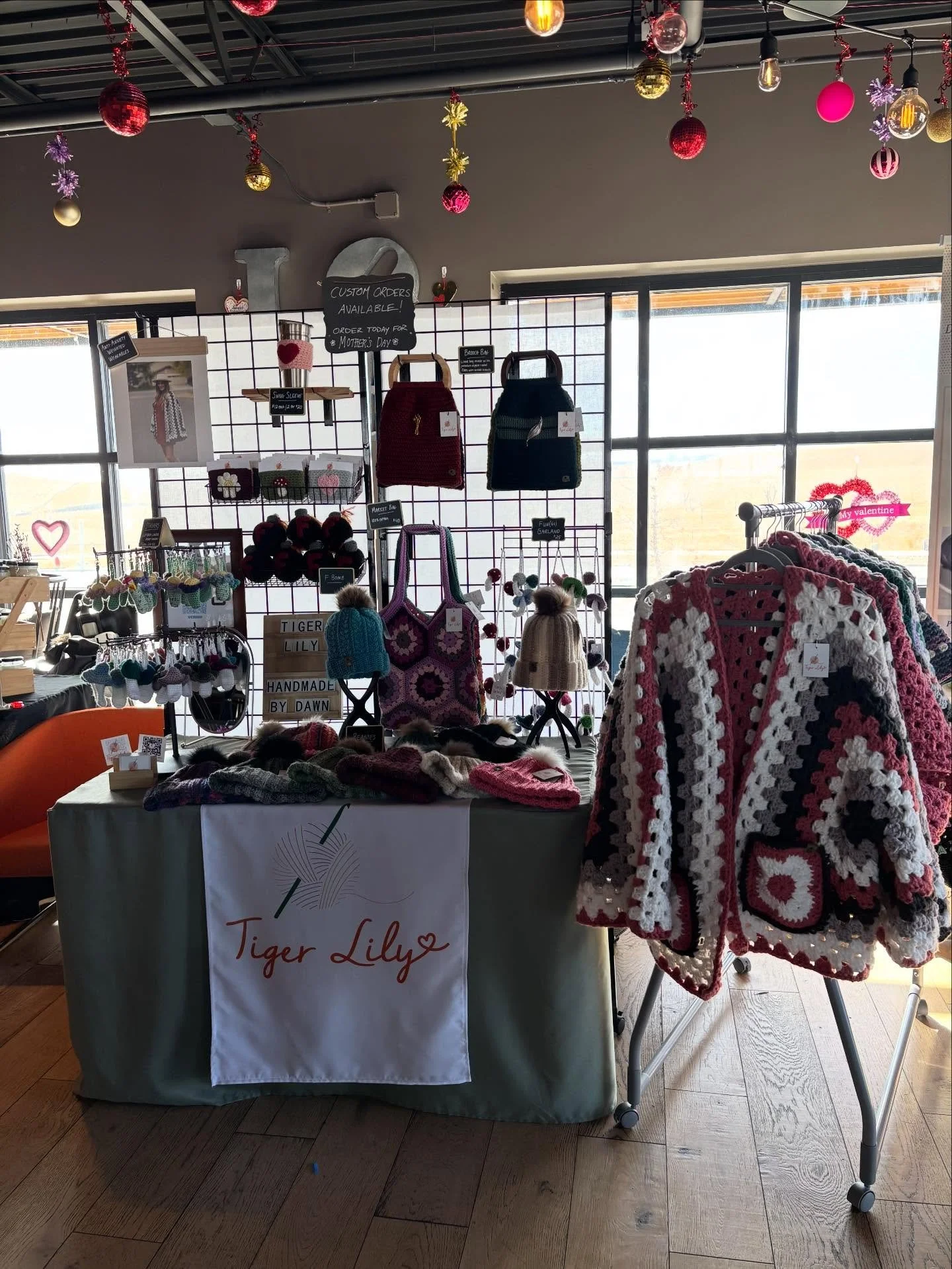 Celebrating February (&amp; the unseasonably warm weather) with the first 2026 craft show and the debut of several new items! Stop by @freedomstreetsocial in Arvada from 12-4pm today to see what the buzz is all about! 🐯🧶