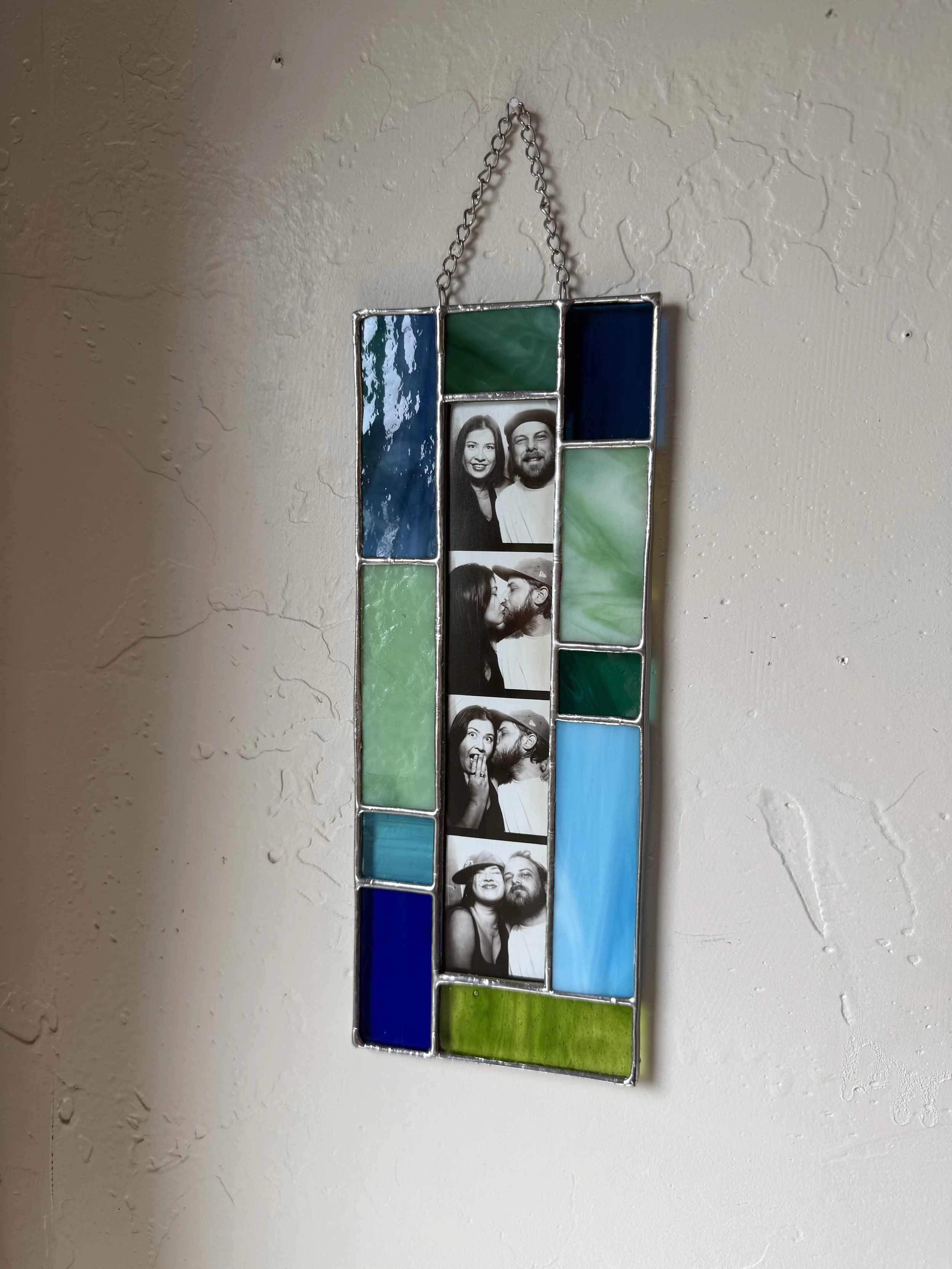 Photo Strip Frame - Analog - Green & Blue