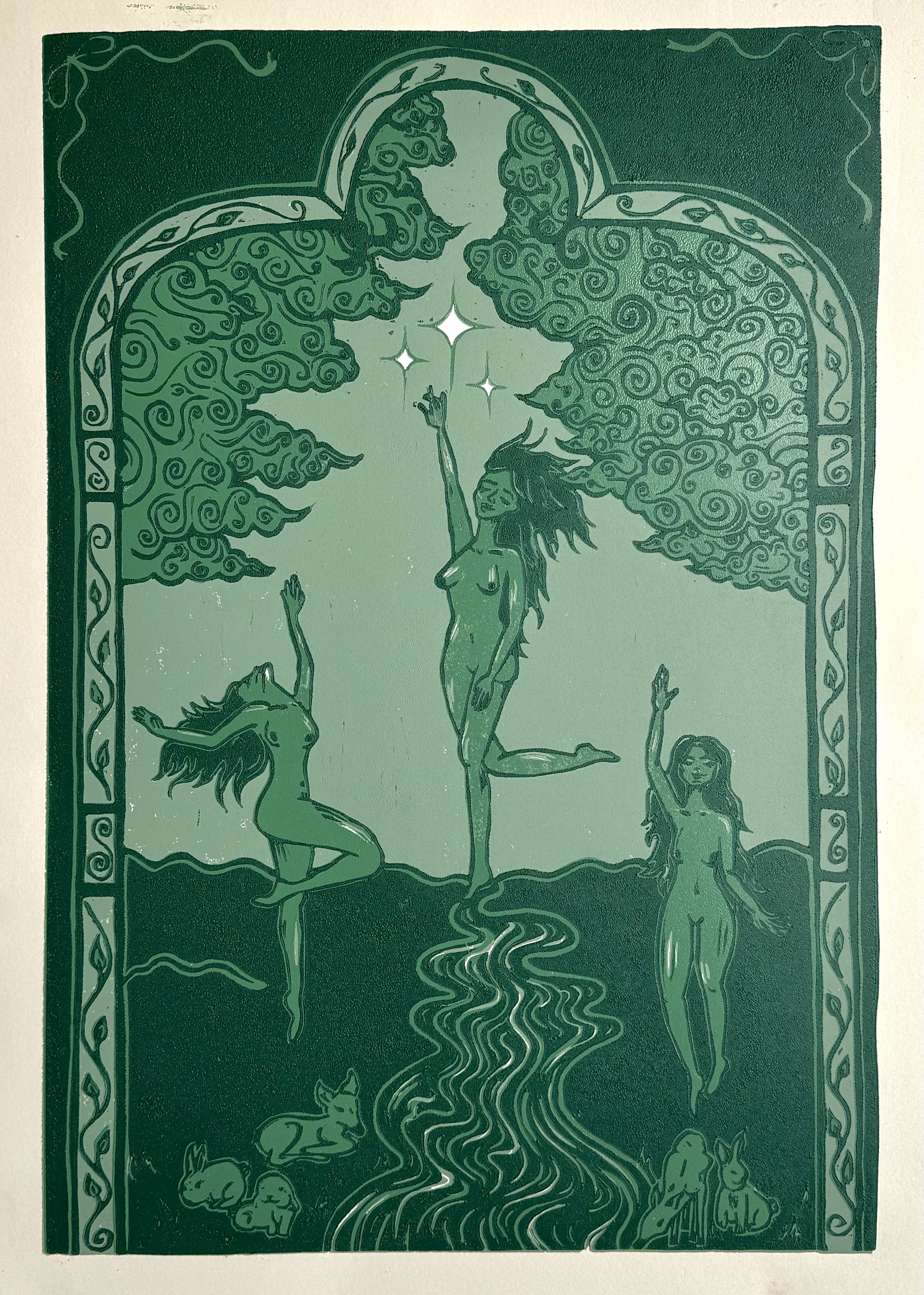 Garden Gate (Green)
Relief Print
18" x 12"