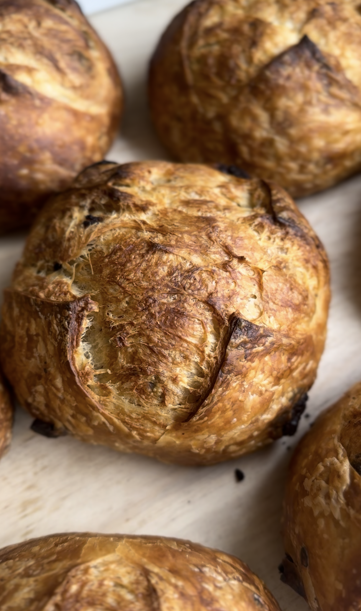 Mini Chocolate Croissant Sourdough Loaves