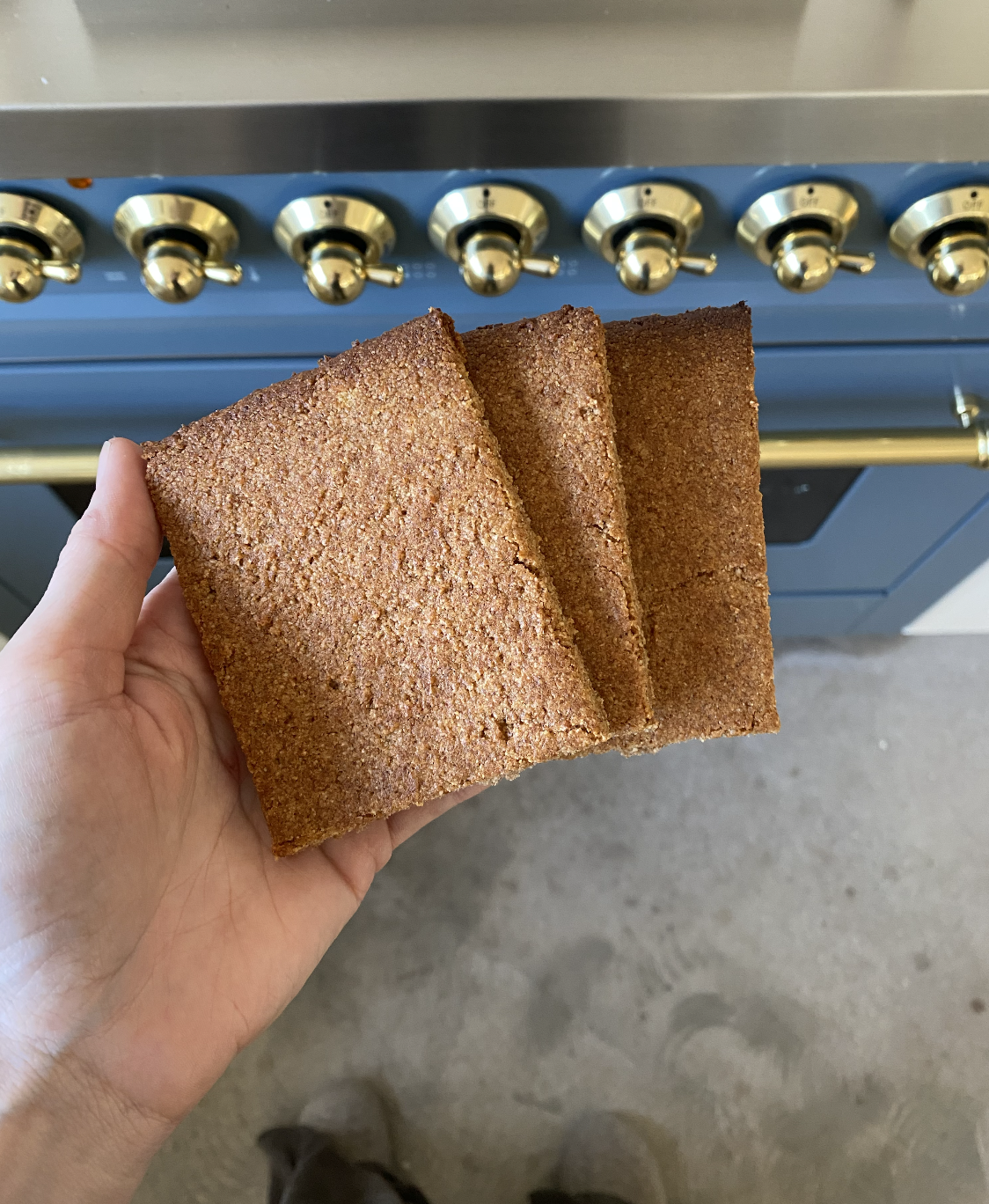 Sourdough Honey Graham Cracker Recipe Sourdough Mama Holding Stack Over ILVE Range