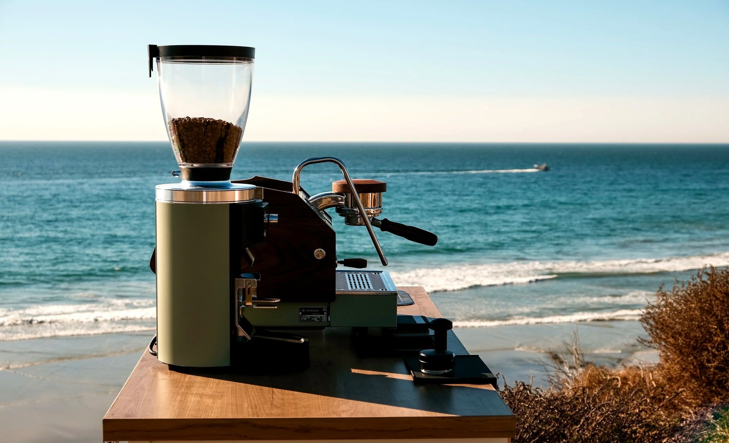 Coffee catering setup for an event in San Diego County