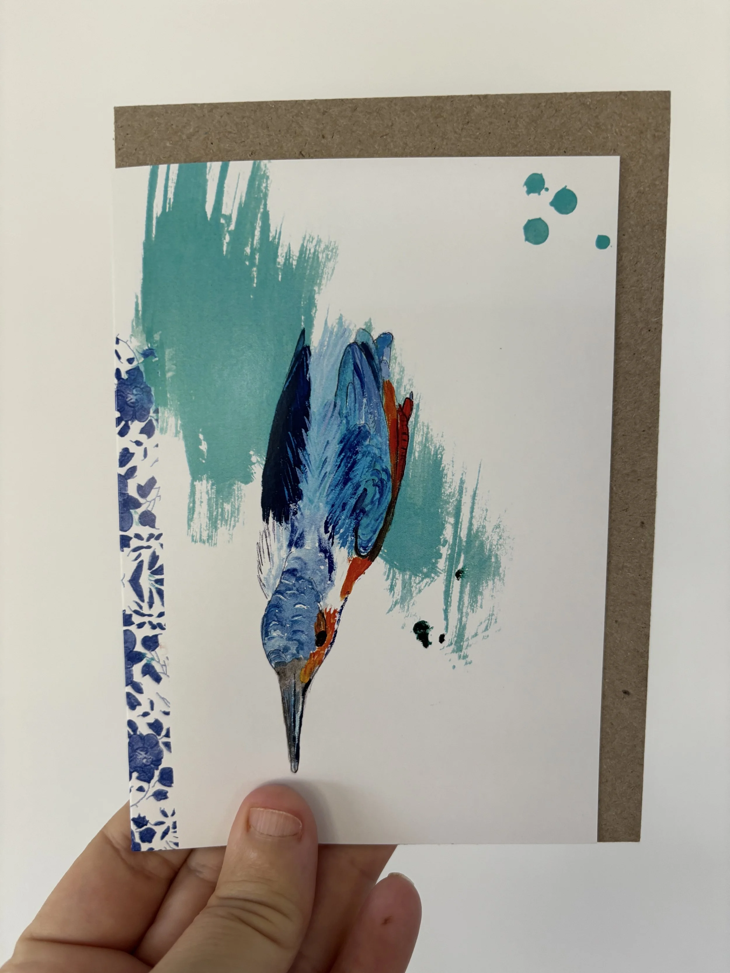 Kingfisher Diving Greeting Cards - A6 size - Pack of 8
