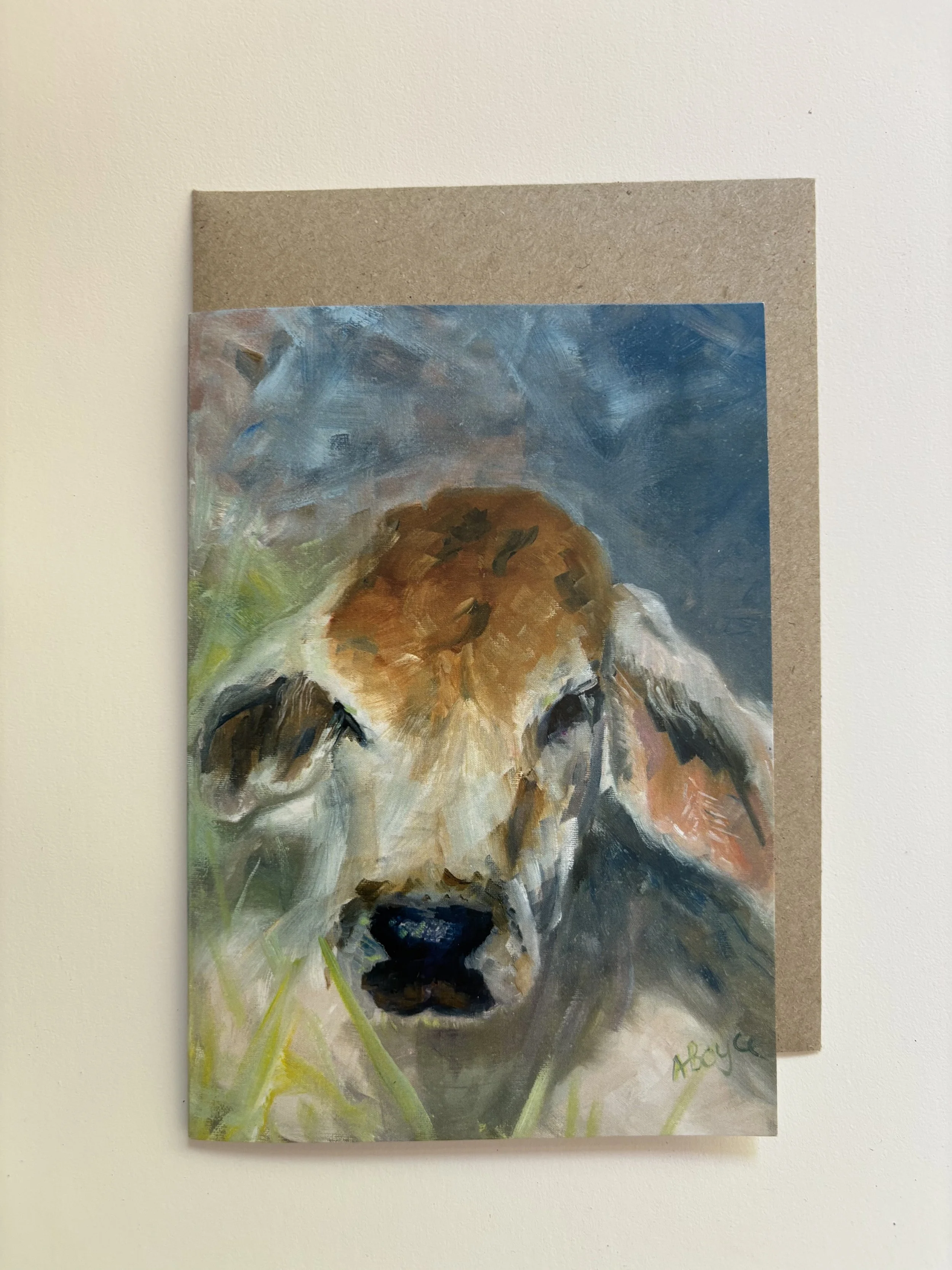 Maree's Calf Greeting Cards - A6 size - Pack of 8