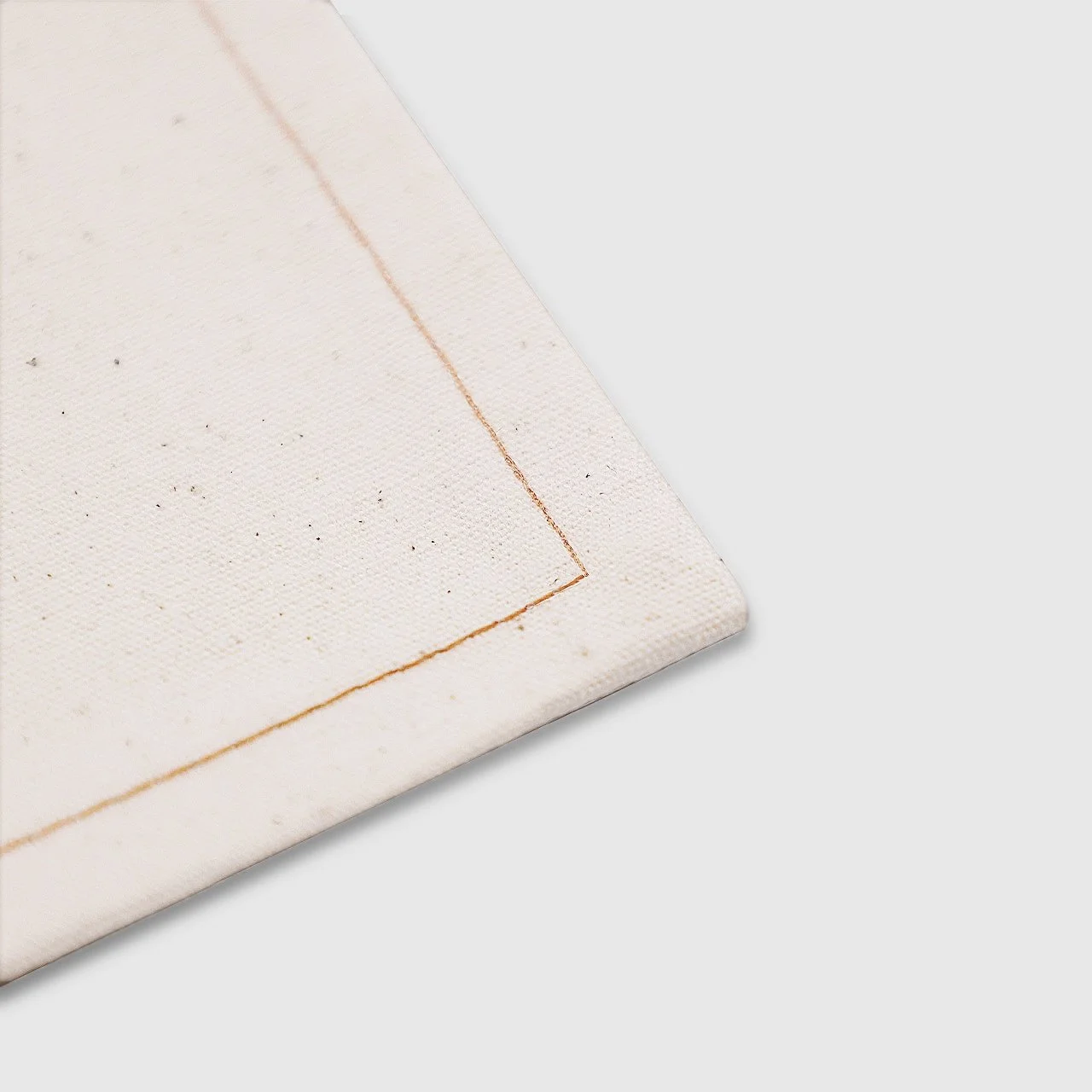 Corner Details of Dionaea Napkin with Terracotta Sewing