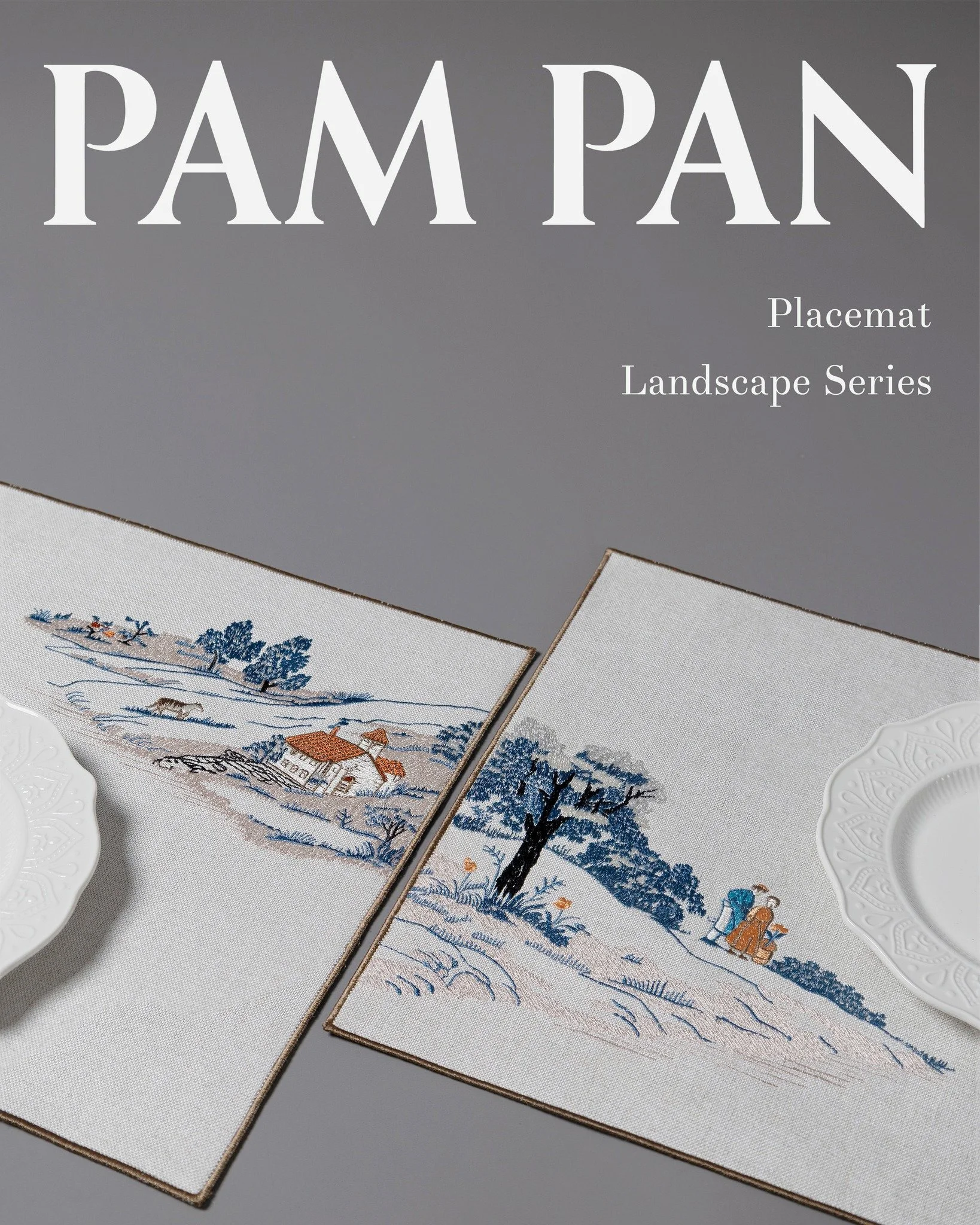 If you enjoy a more calm, countryside-inspired table setting, this Landscape embroidered placemat works really well.

It&rsquo;s subtle, but it changes the feeling of the whole table &mdash; just a little more relaxed, a little more lived-in.

#place