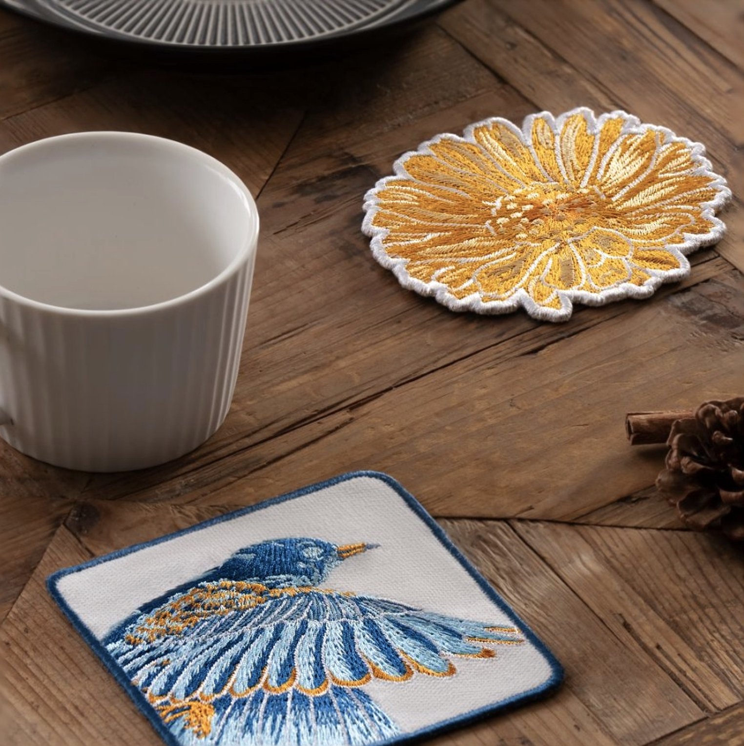 Garden Series Bird and Flower Coasters .jpg