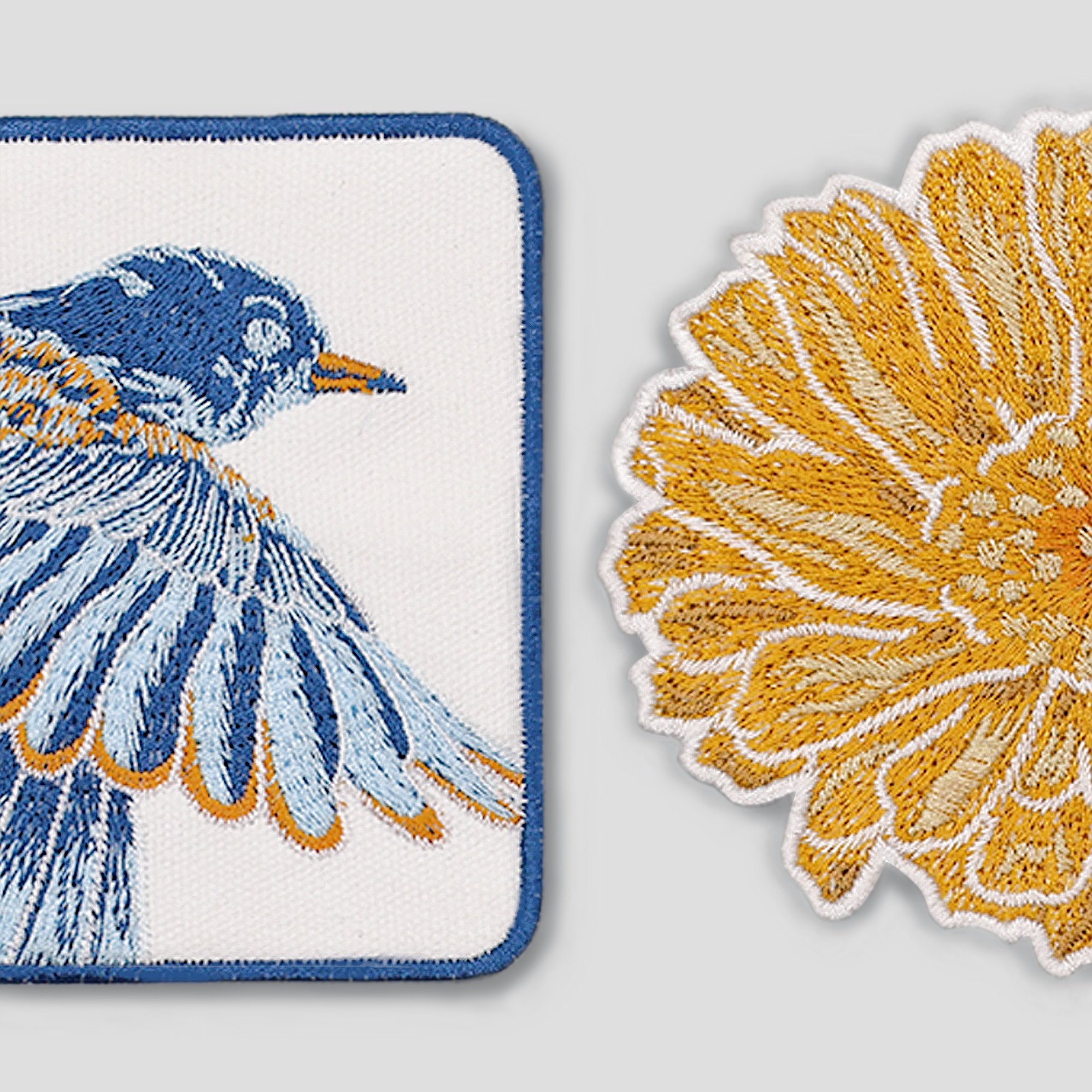 Blue Bird and Calendula Coaster Embroidery in Detail.jpg