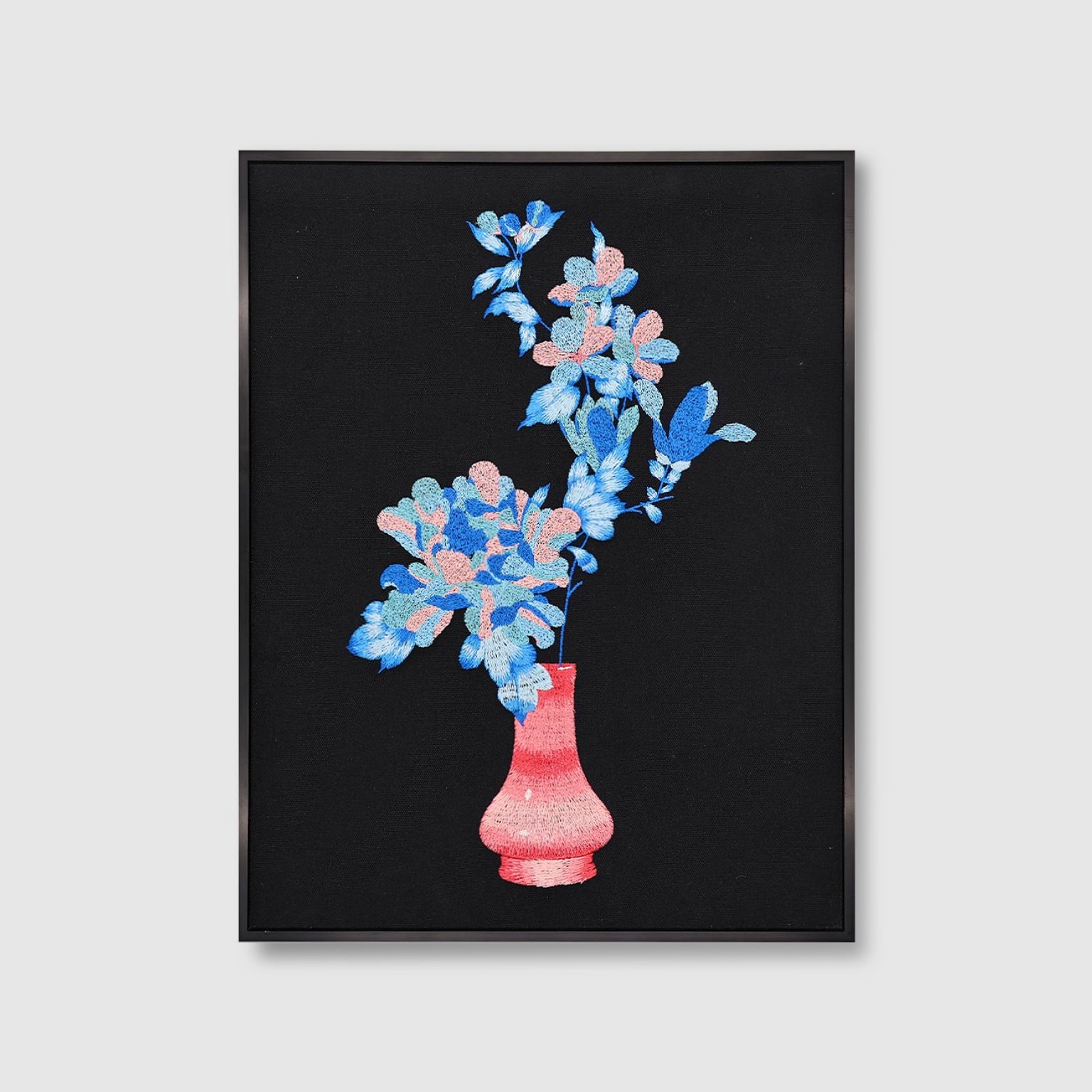 Front view of Pam Pan Embroidery Wall Art Etherelle Series