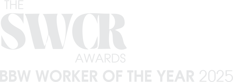 Logo for the SWCR Awards, highlighting the BBW Worker of the Year 2025 event.