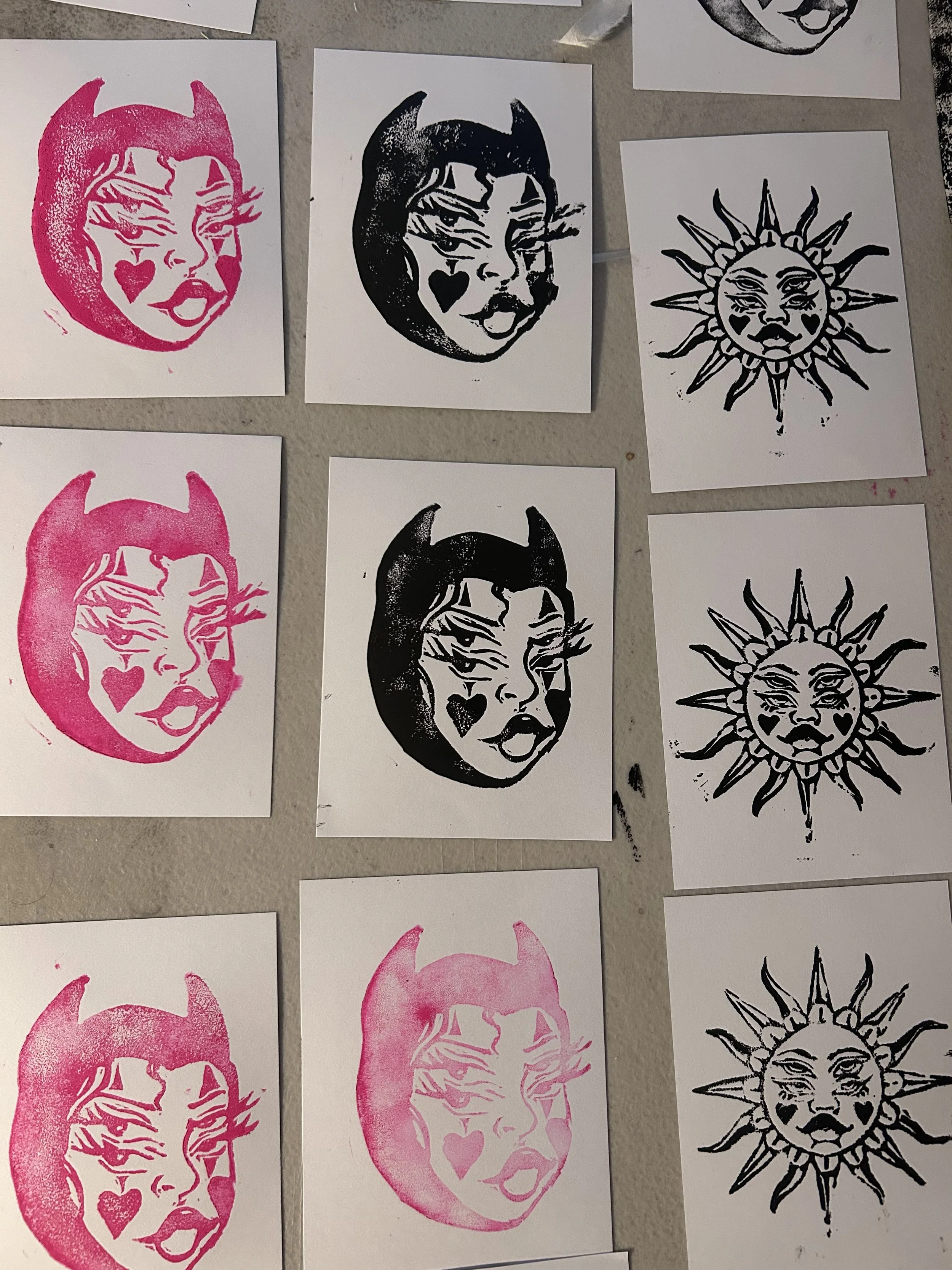 Handmade Linocut Card