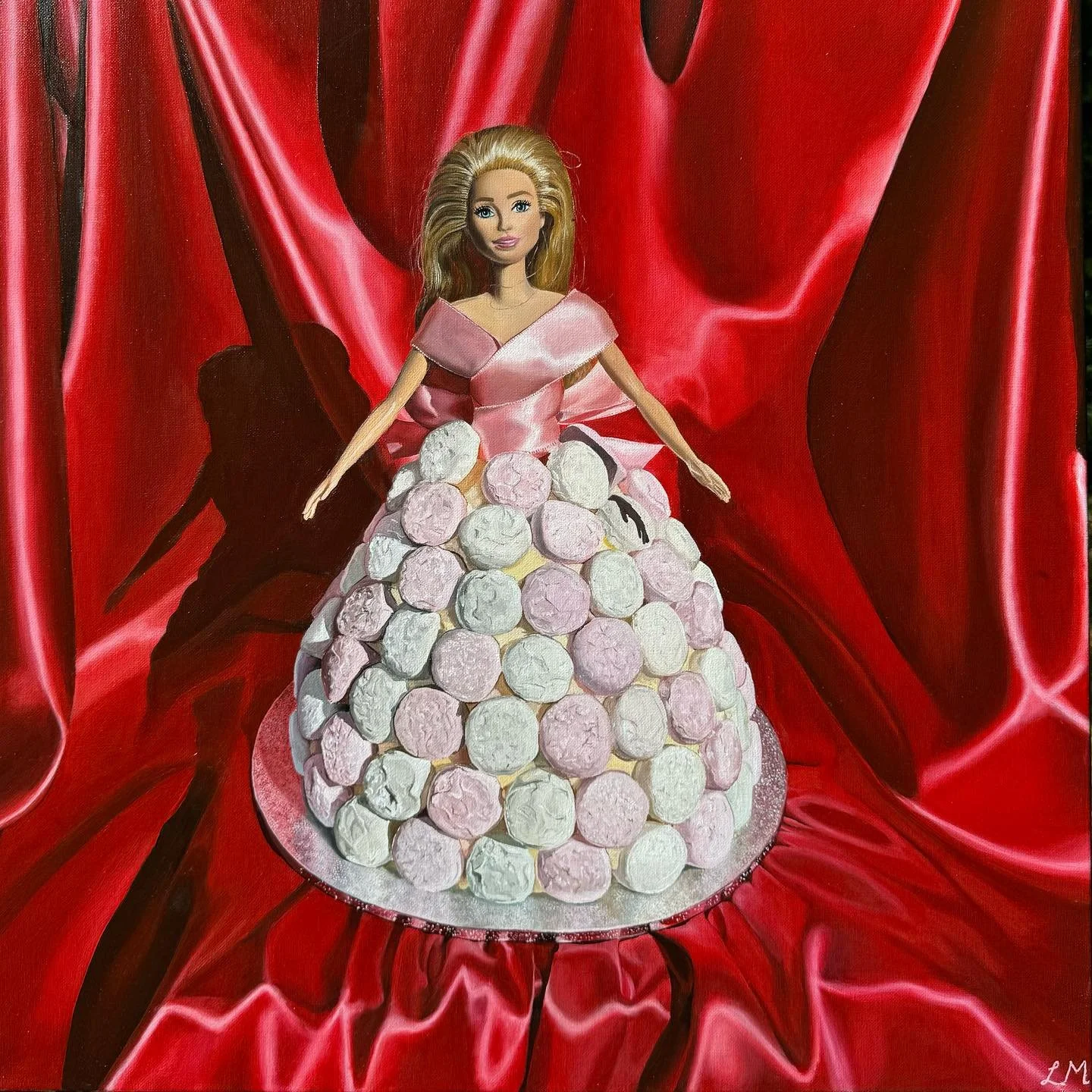 &lsquo;BARBIE CAKE&rsquo;
Oil on canvas 
60.9 x 60.9cm 

More piccies ❤️