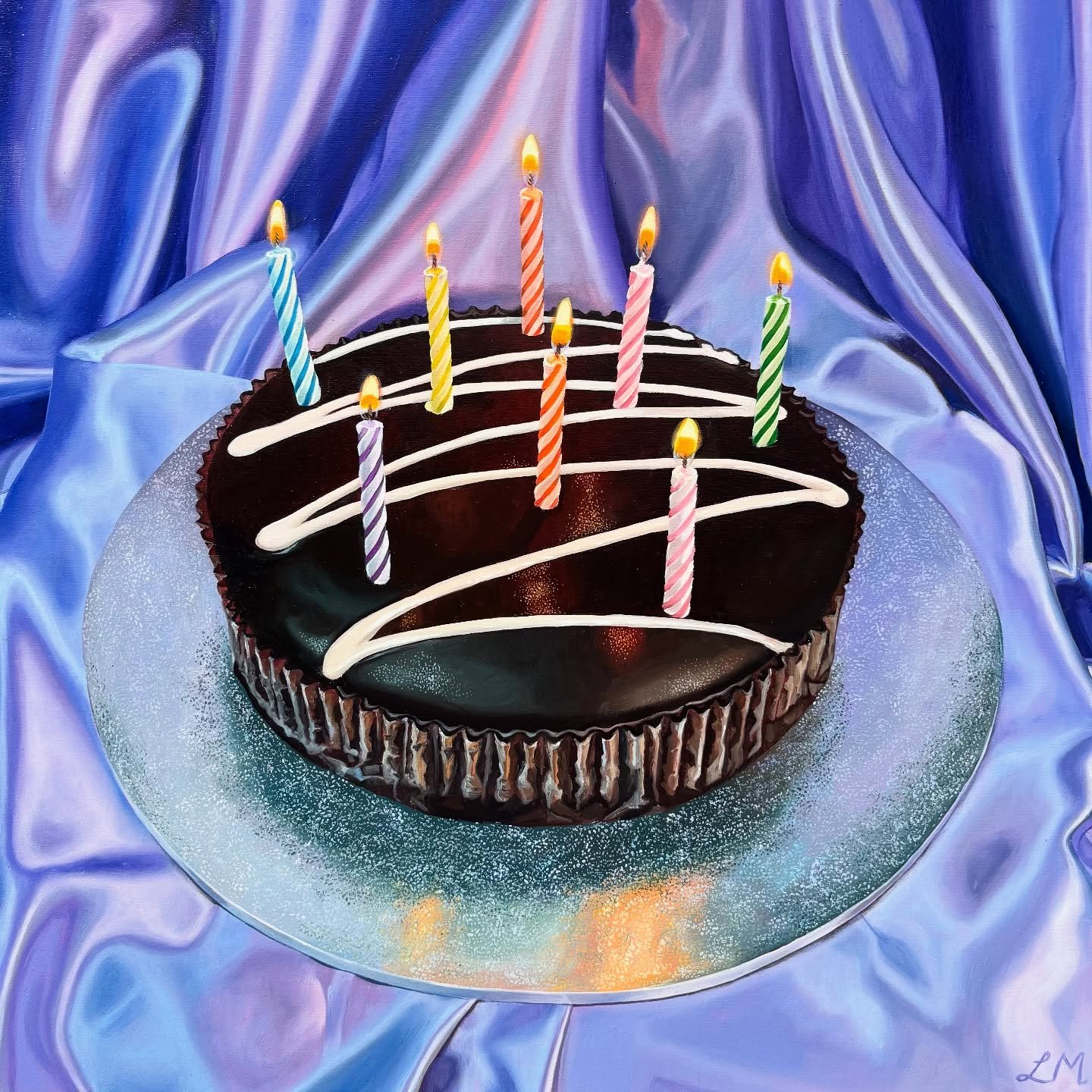 Can ANYONE resist a lil slice when someone brings this bad boy out?

Arguably the best cake ever, my newest painting is of the one and only, Aussie supermarket chocolate mud cake!!! 

I had so much fun painting this one! This is the last piece in my 