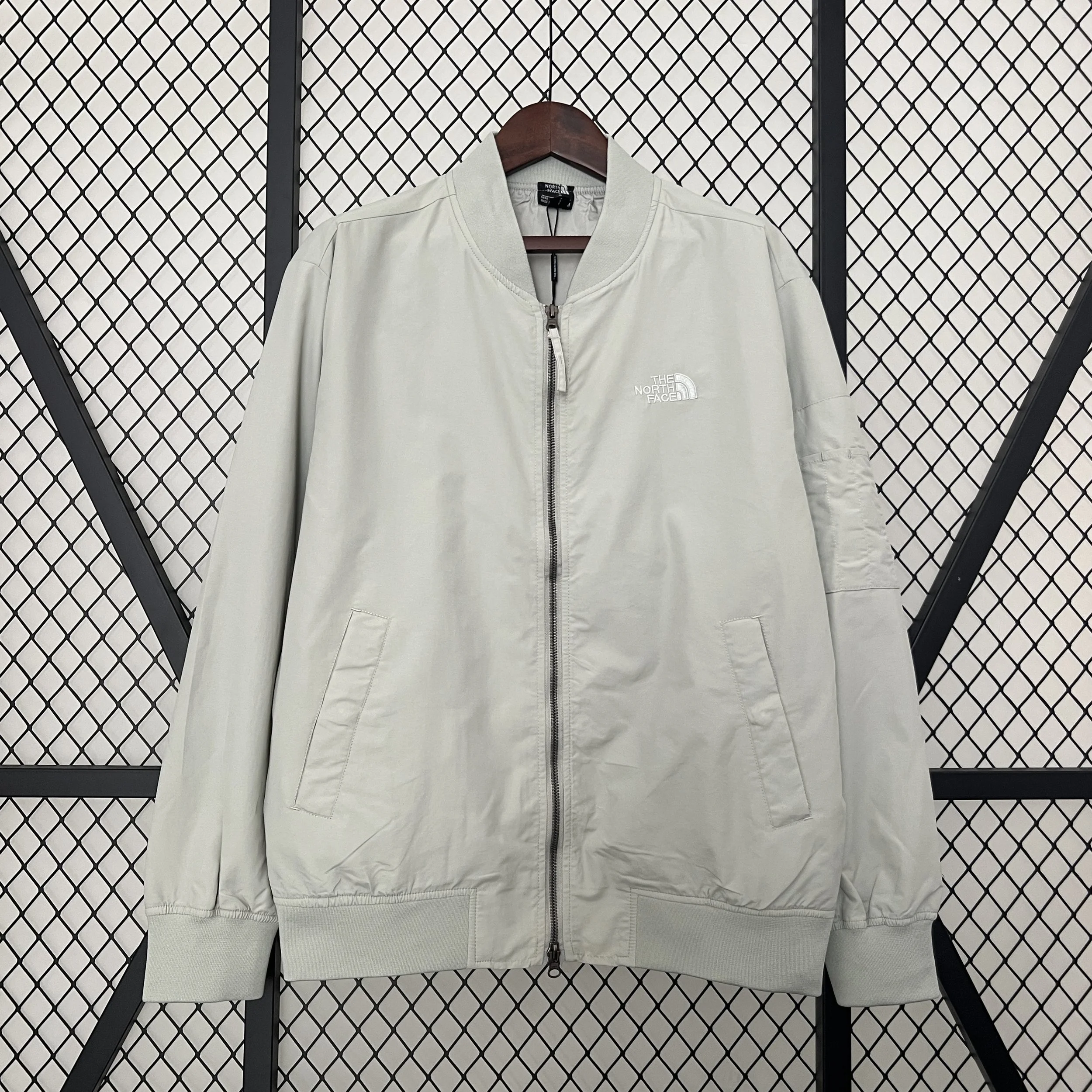 North Face Light Grey Windbreaker