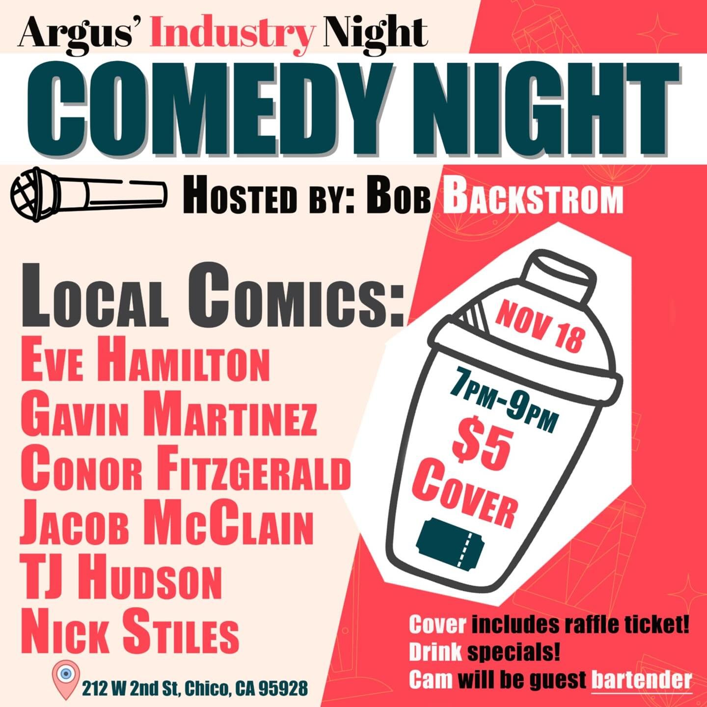 @kammoayedi @amanda_p21 and will bartend a fun evening of comedy with our door guy Kam behind the stick slinging drinks!

Show starts at 7pm.  Kam bartends as long as he is having fun.

$10 Palomas
$5 cowboys of Fernet, Espol&oacute;n, or Jamo 
$4 Si