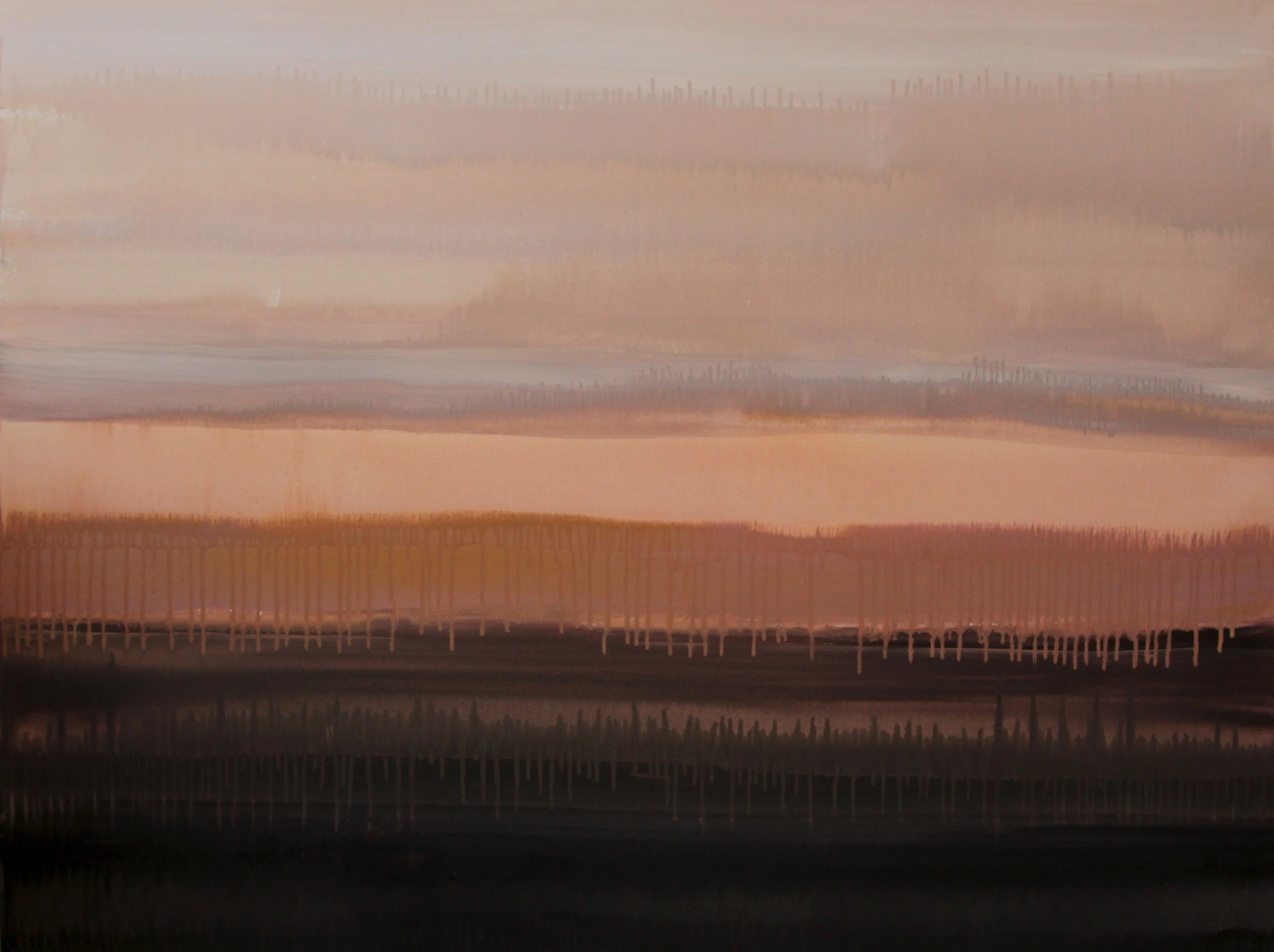 Laura E. Fischer large abstract landscape art
