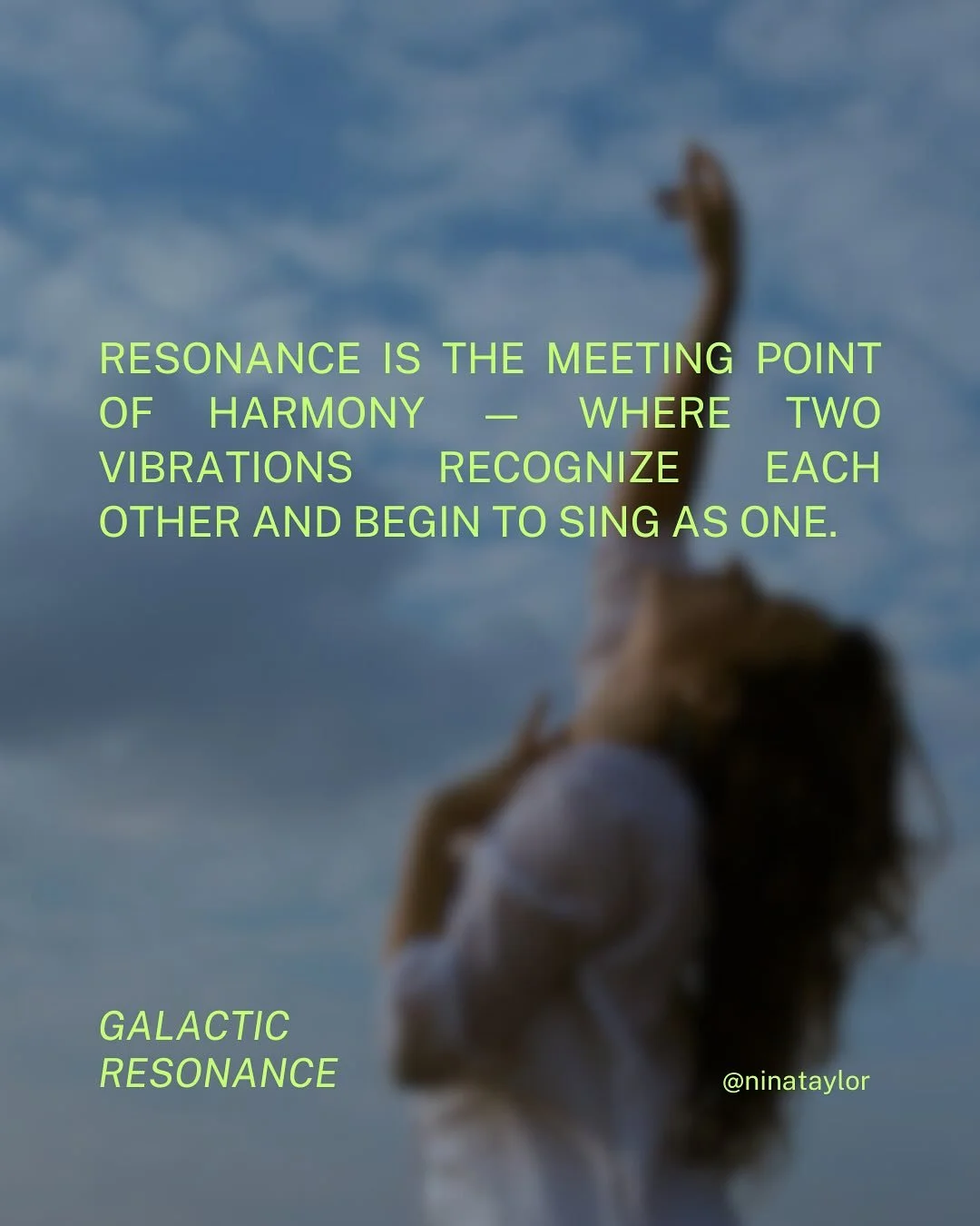 Resonance is a conversation between your body and the cosmos &mdash; a meeting of vibrations that recognize each other.

It moves through sensation, through timing, through rhythm.

A coherence that gathers you back to what&rsquo;s true.

You feel it