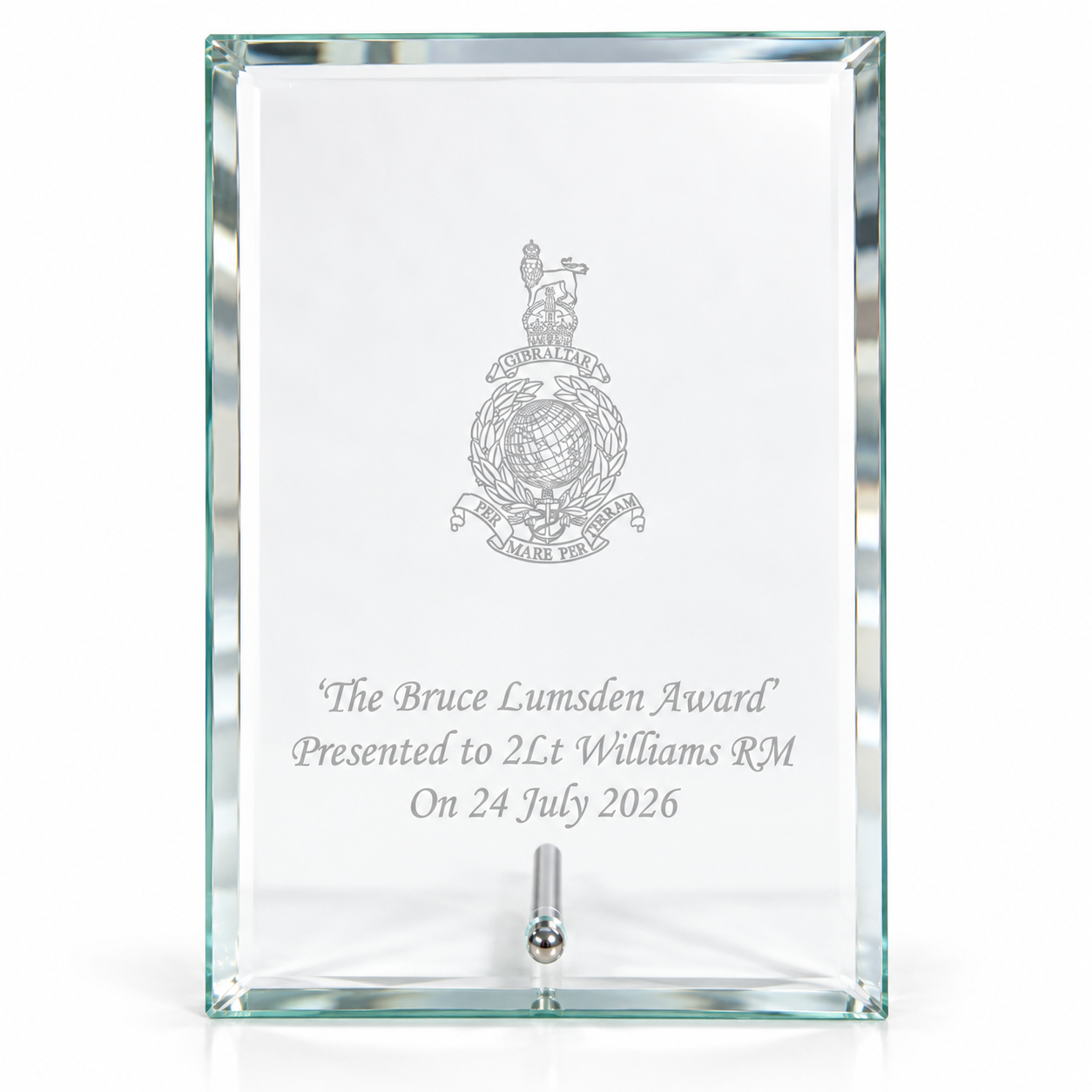 Personalised Engraved Rectangle Glass Award
