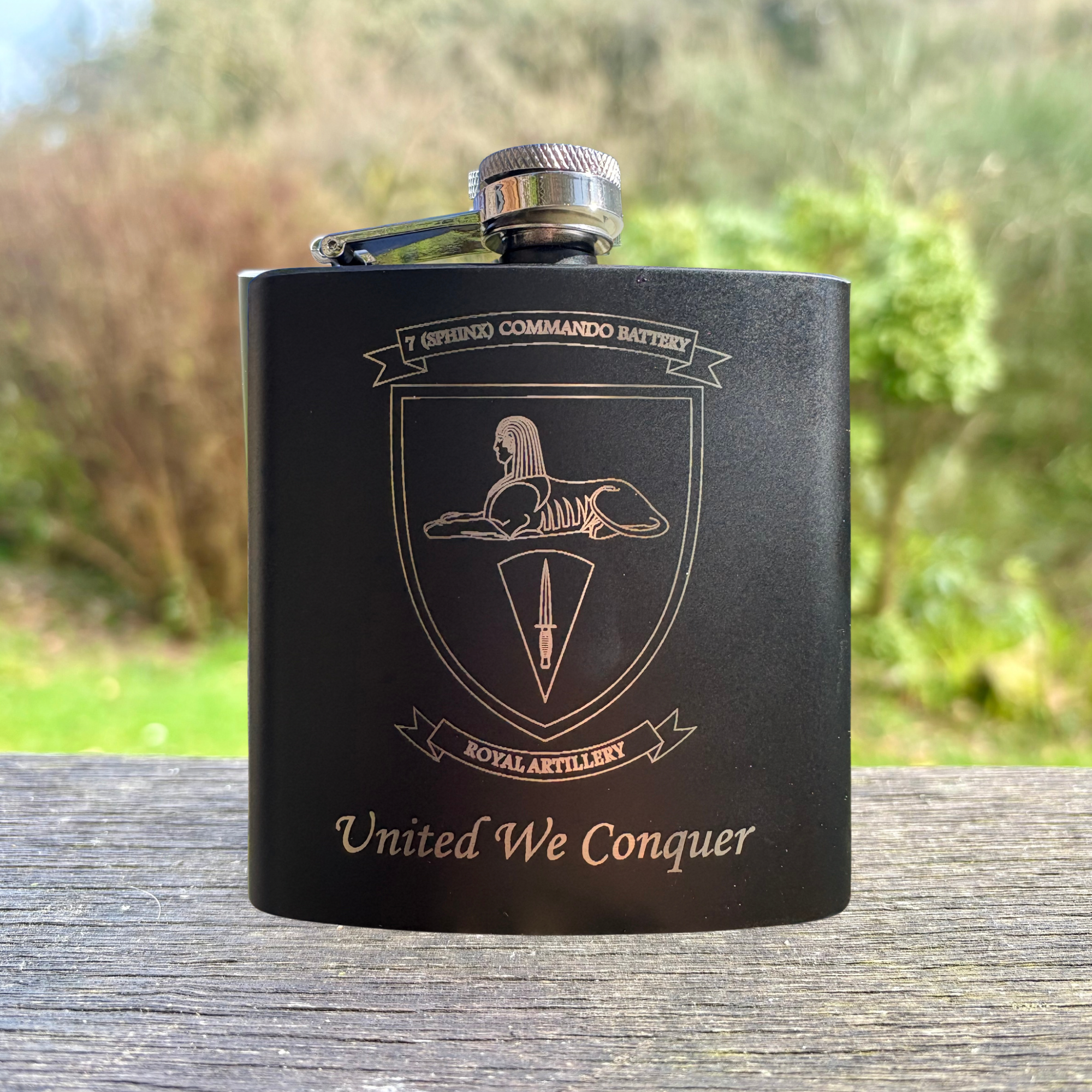 Matt Black Hip Flask 6OZ