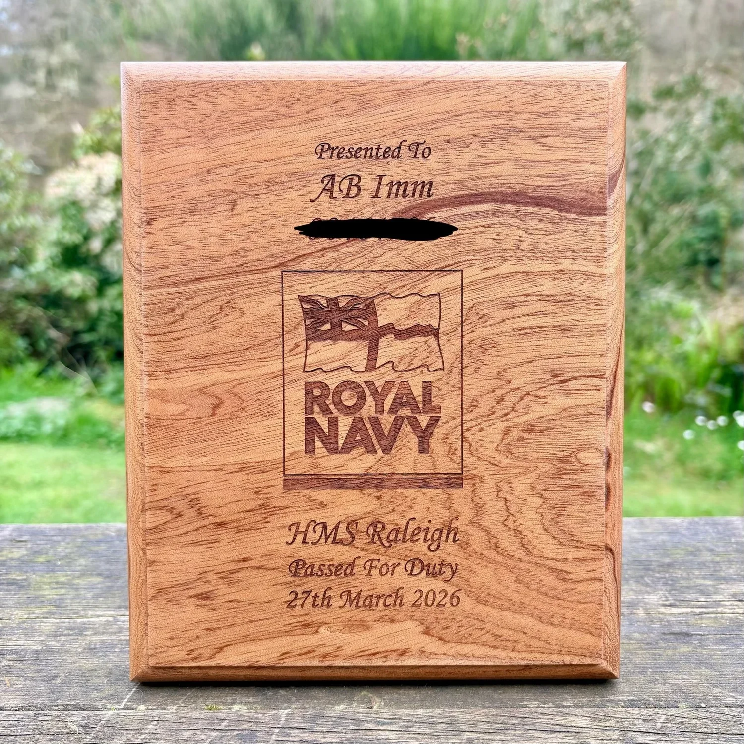 HMS Raleigh Pass Out Plaque