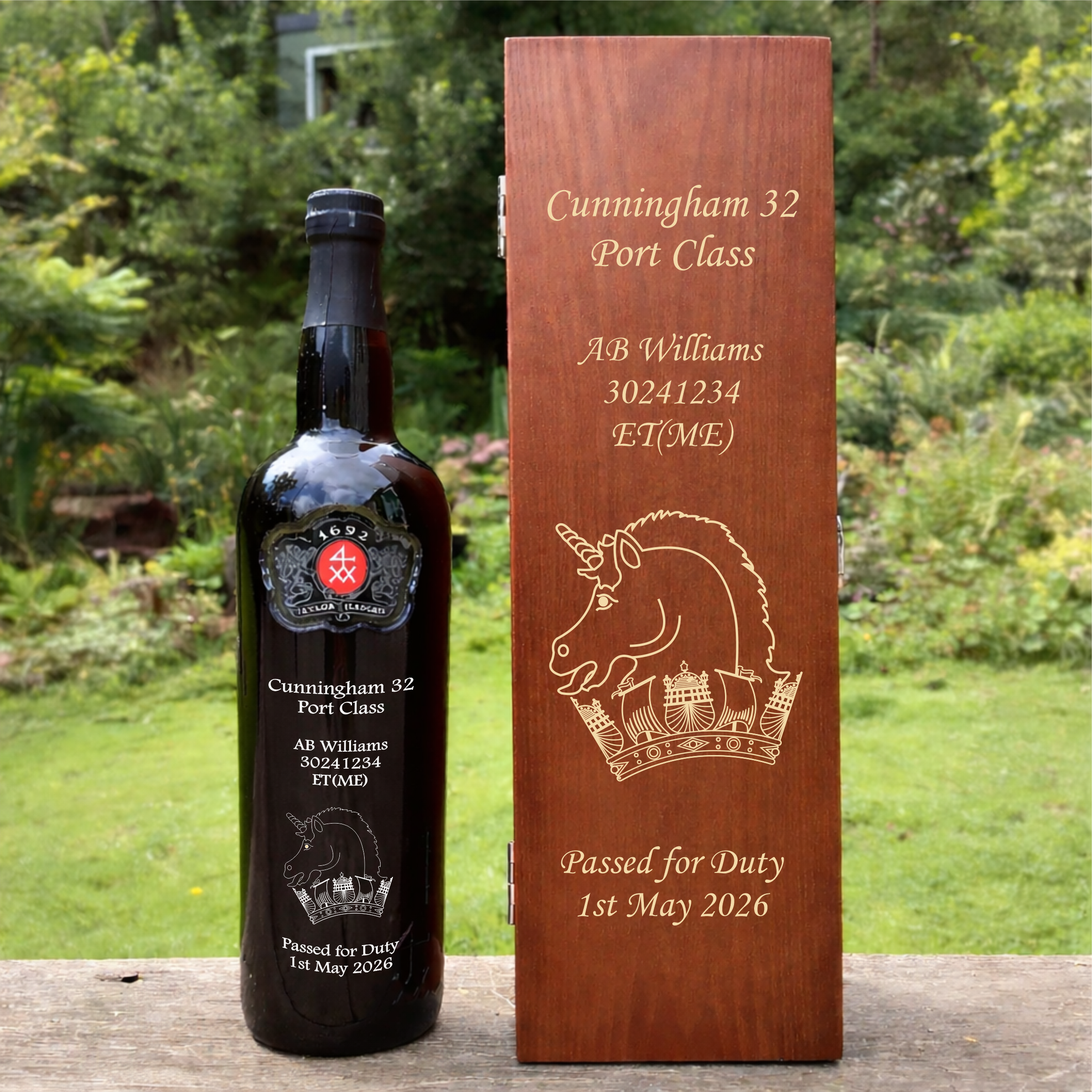 HMS Raleigh Port &amp; Presentation Box