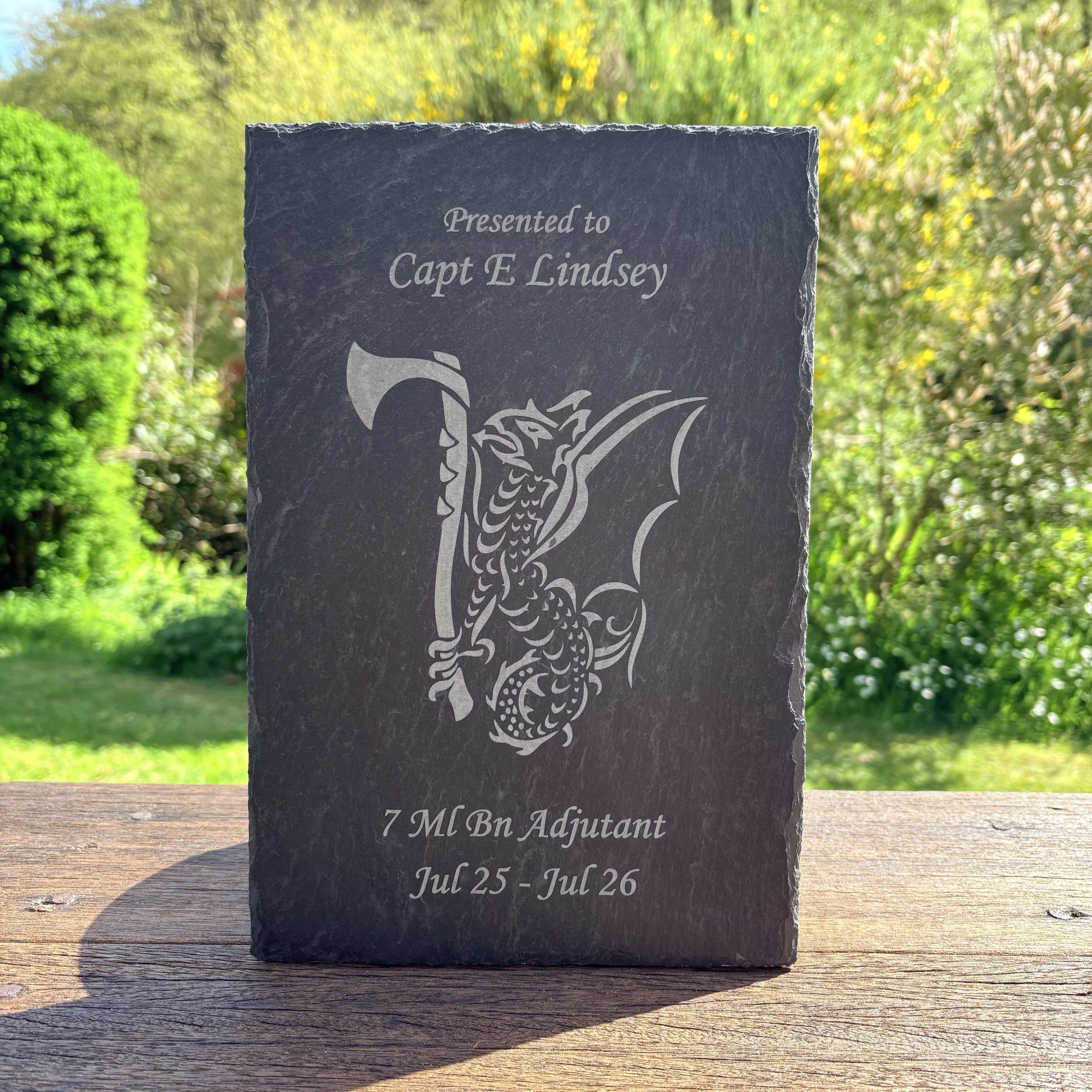 Personalised Medium Slate Presentation Pass Out Gift Military