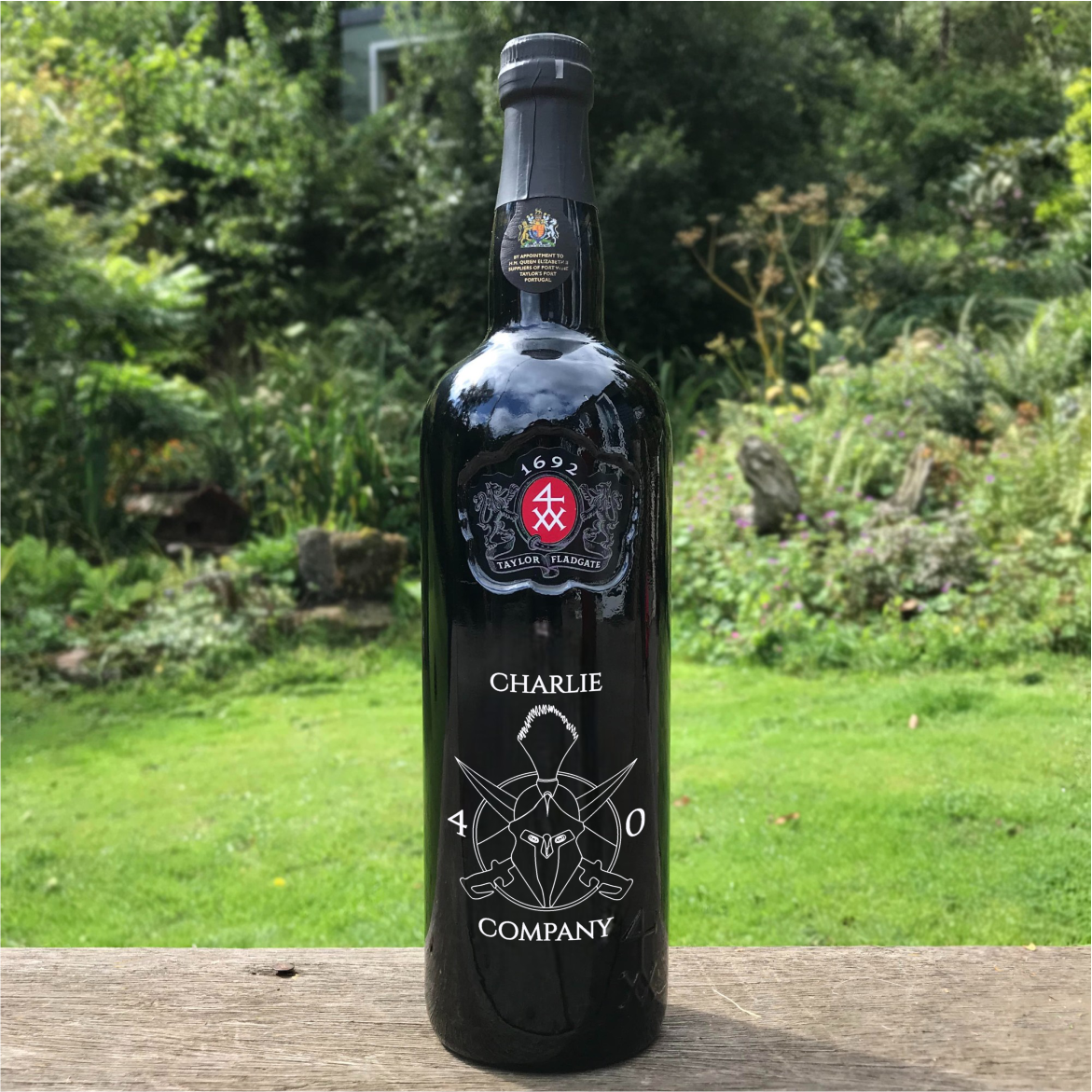 Military Gift Personalised Port Bottle