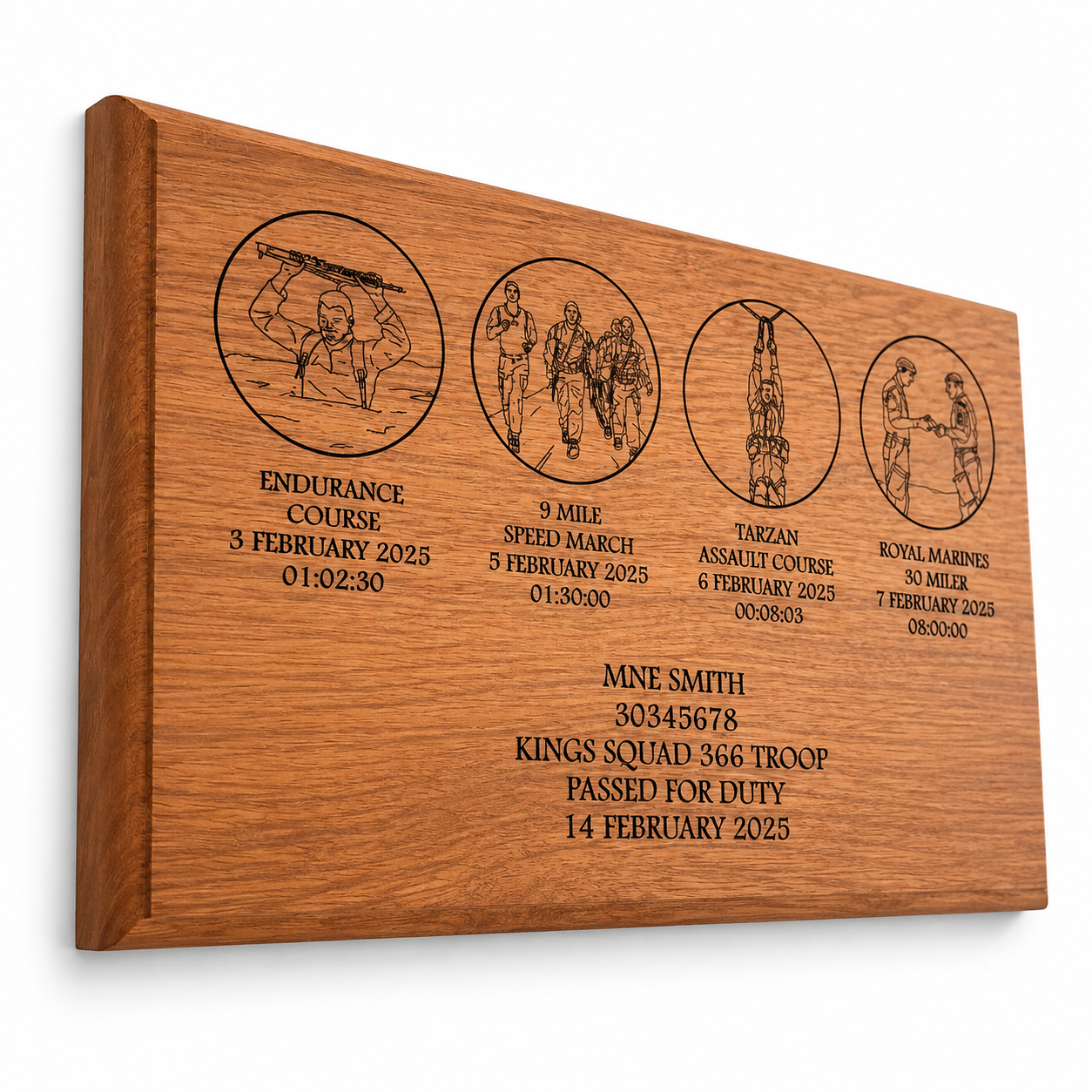 Commando Tests Wooden Wall Plaque