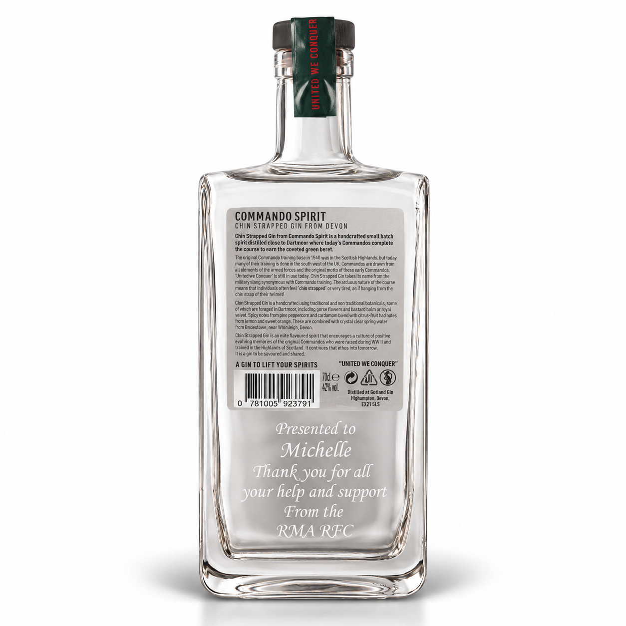 Commando Spirit Gin Back Engraved.png