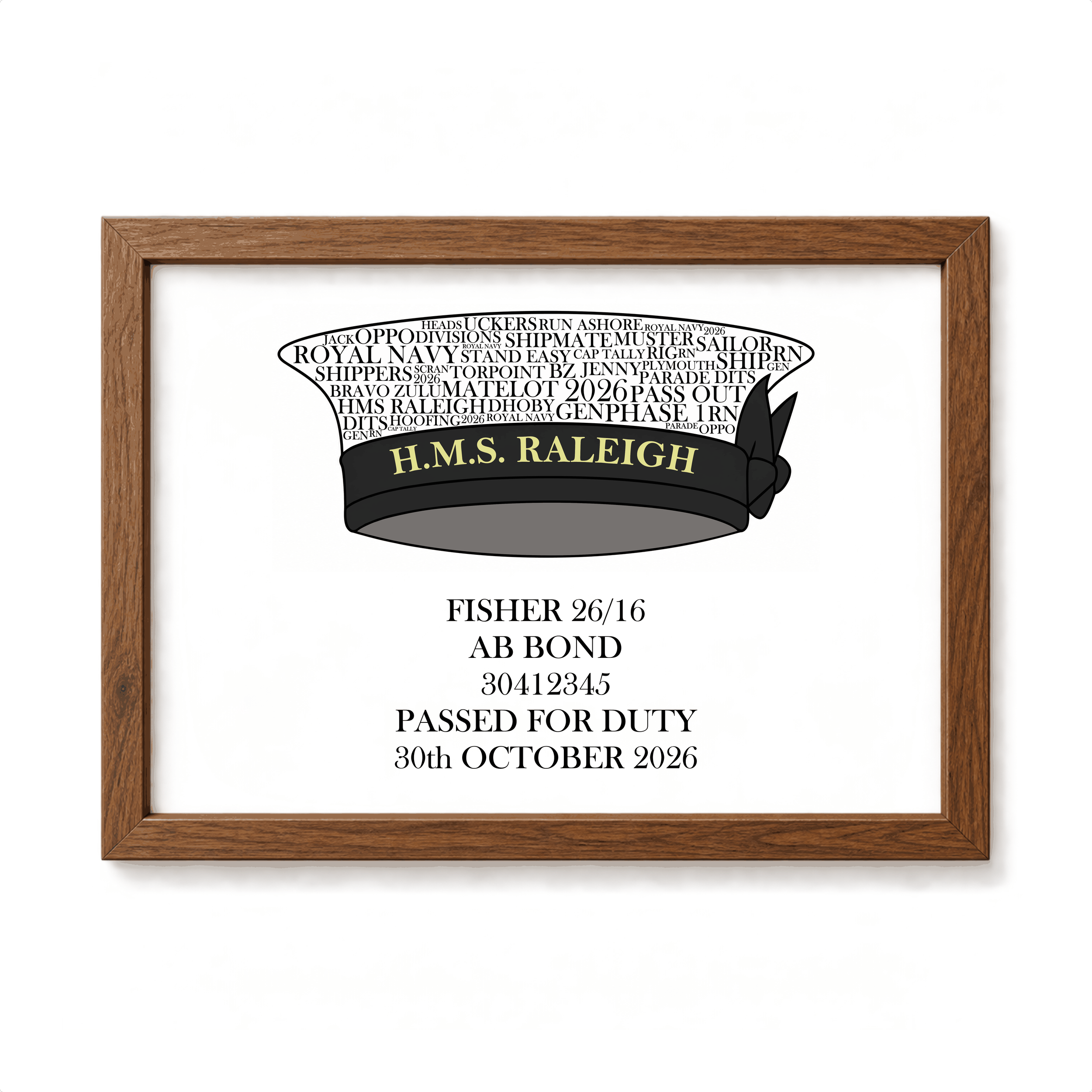 HMS Raleigh Words Cap Print Framed Digital Download.png