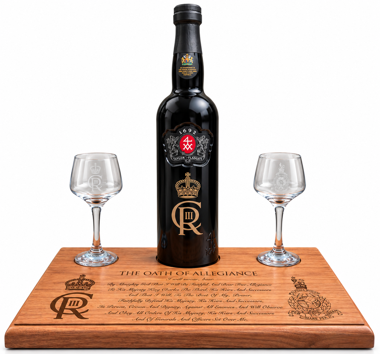 Port and Glasses Plinth Set