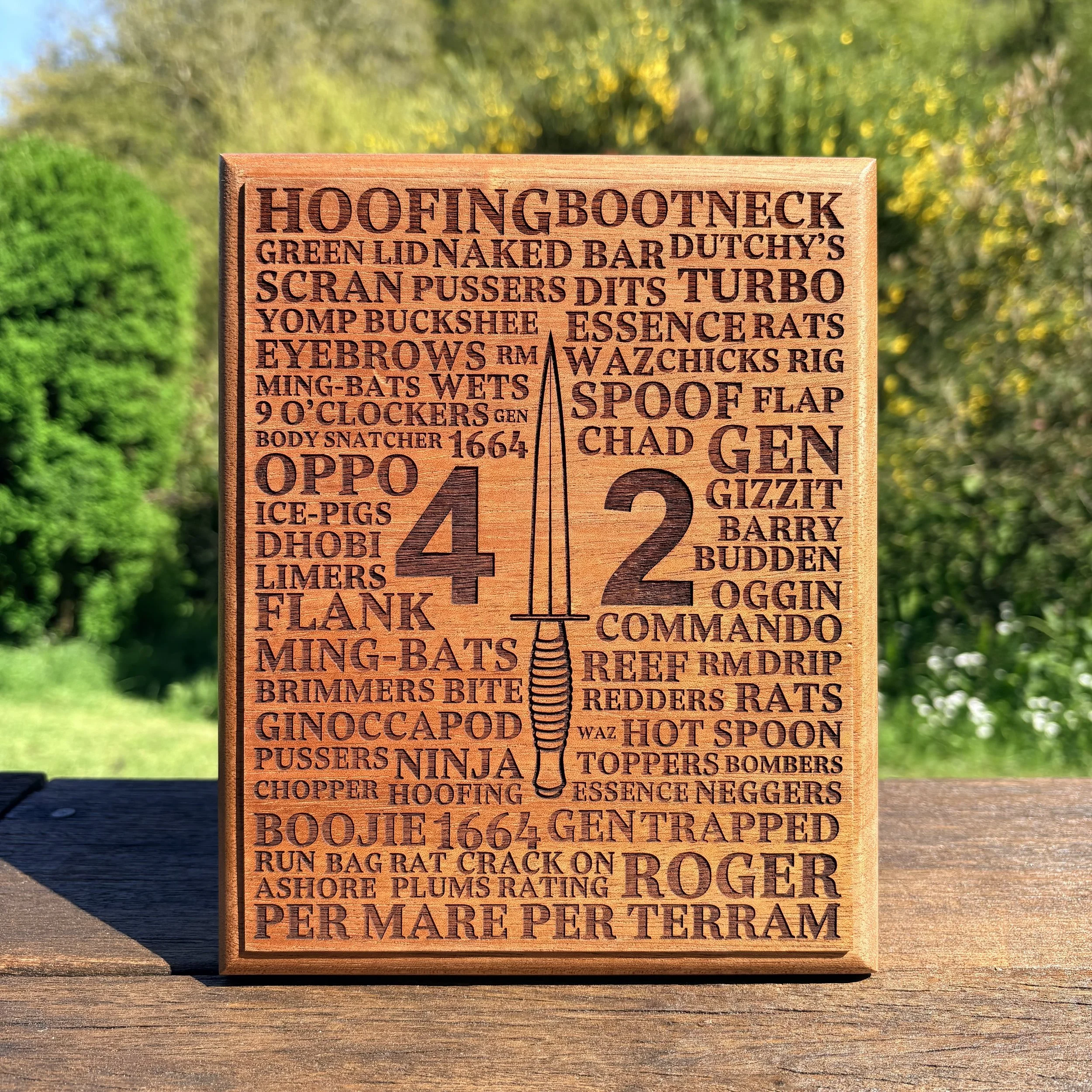 "Bootneck Words" Wall Plinth