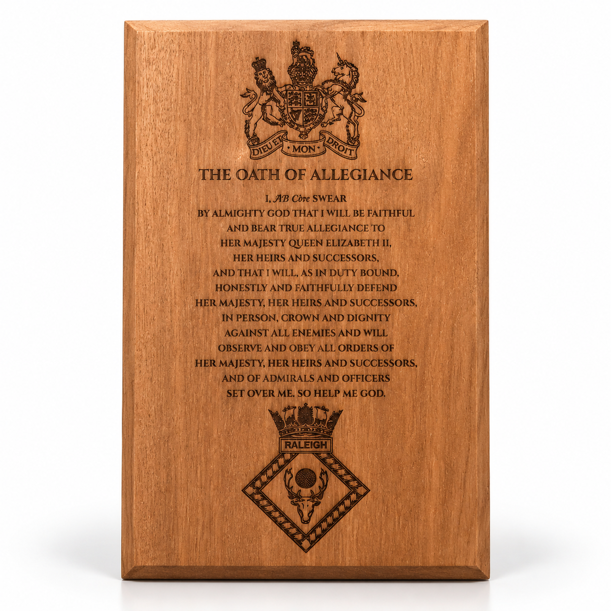 Royal Navy Oath of Allegiance Large Wall Plaque