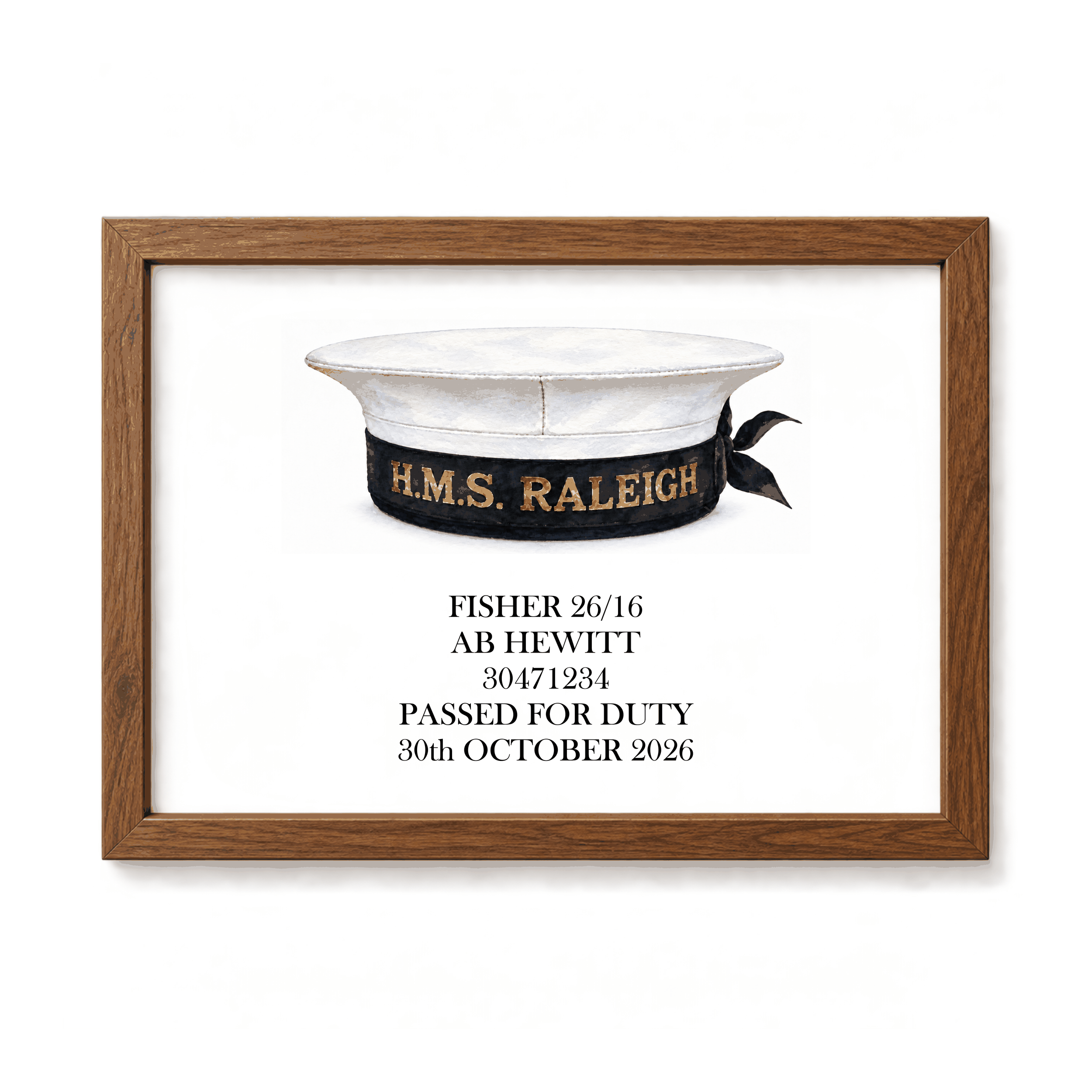 HMS Raleigh Watercolour Cap Print Digital Download.png