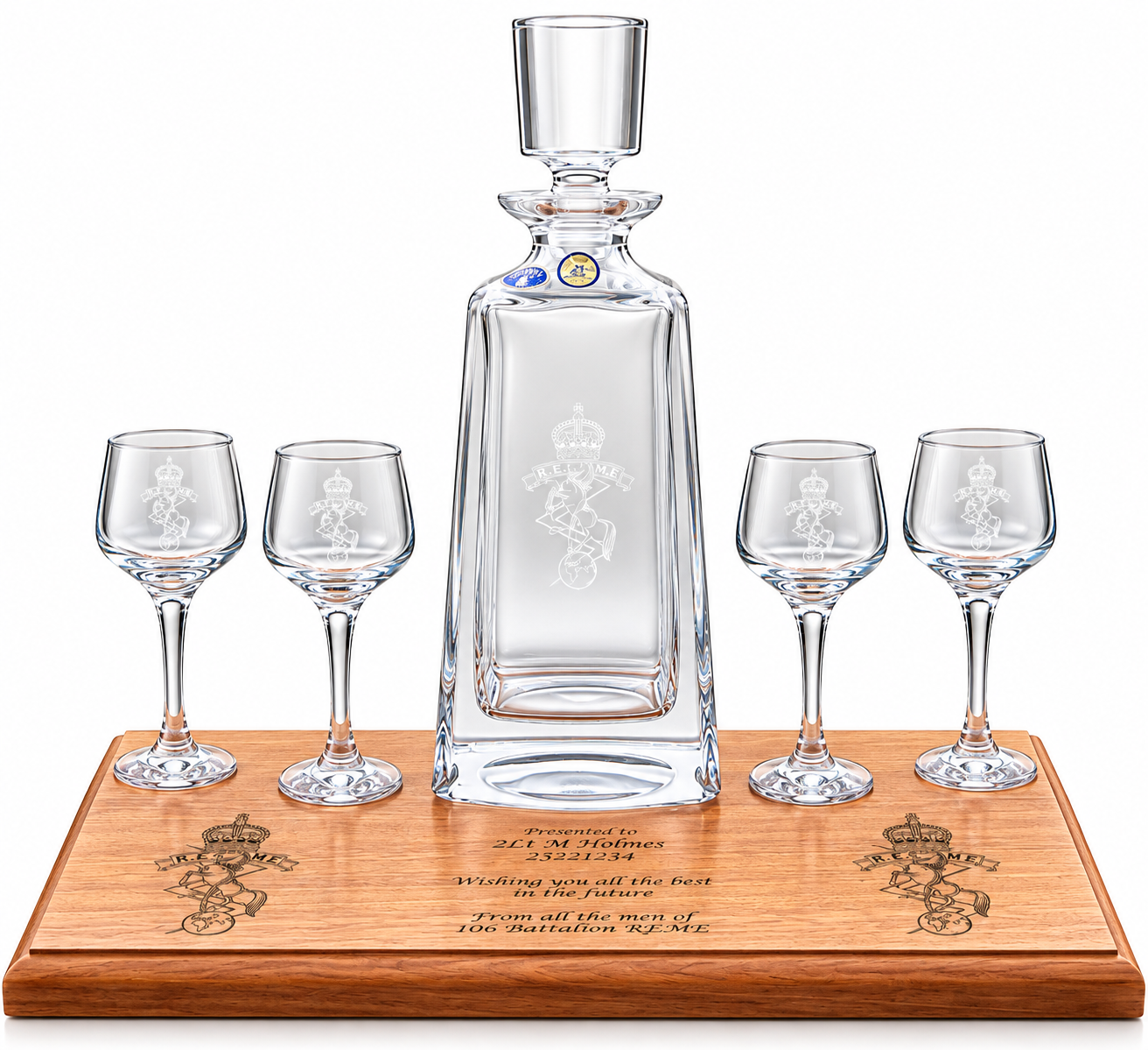 4 Glass Decanter Set