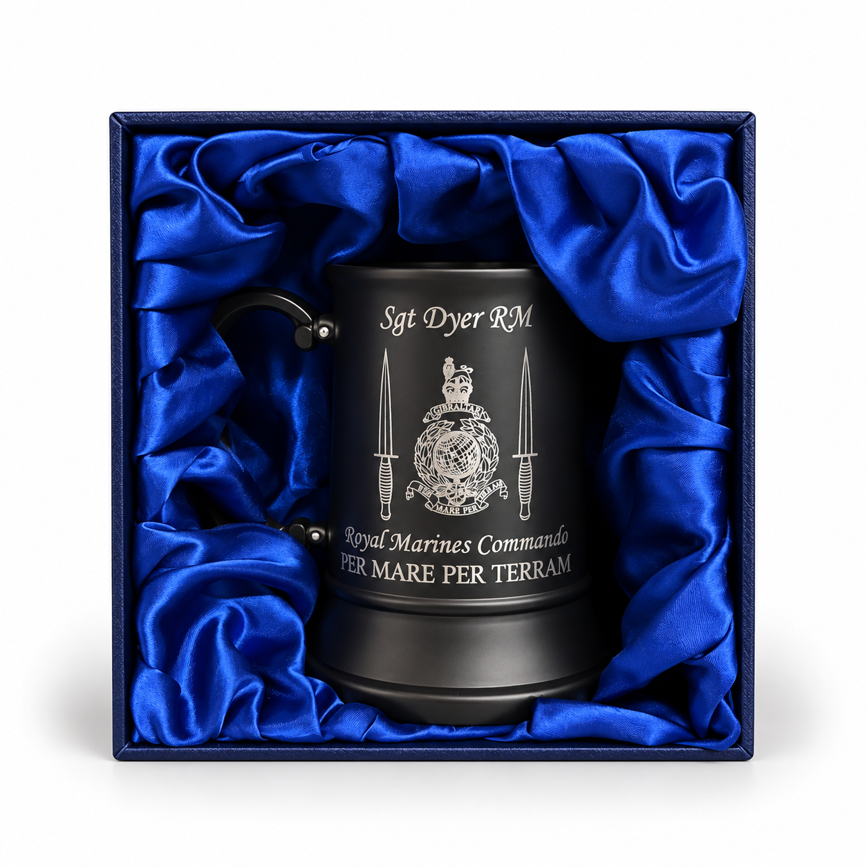 Black Steel Tankard in Presentation Box