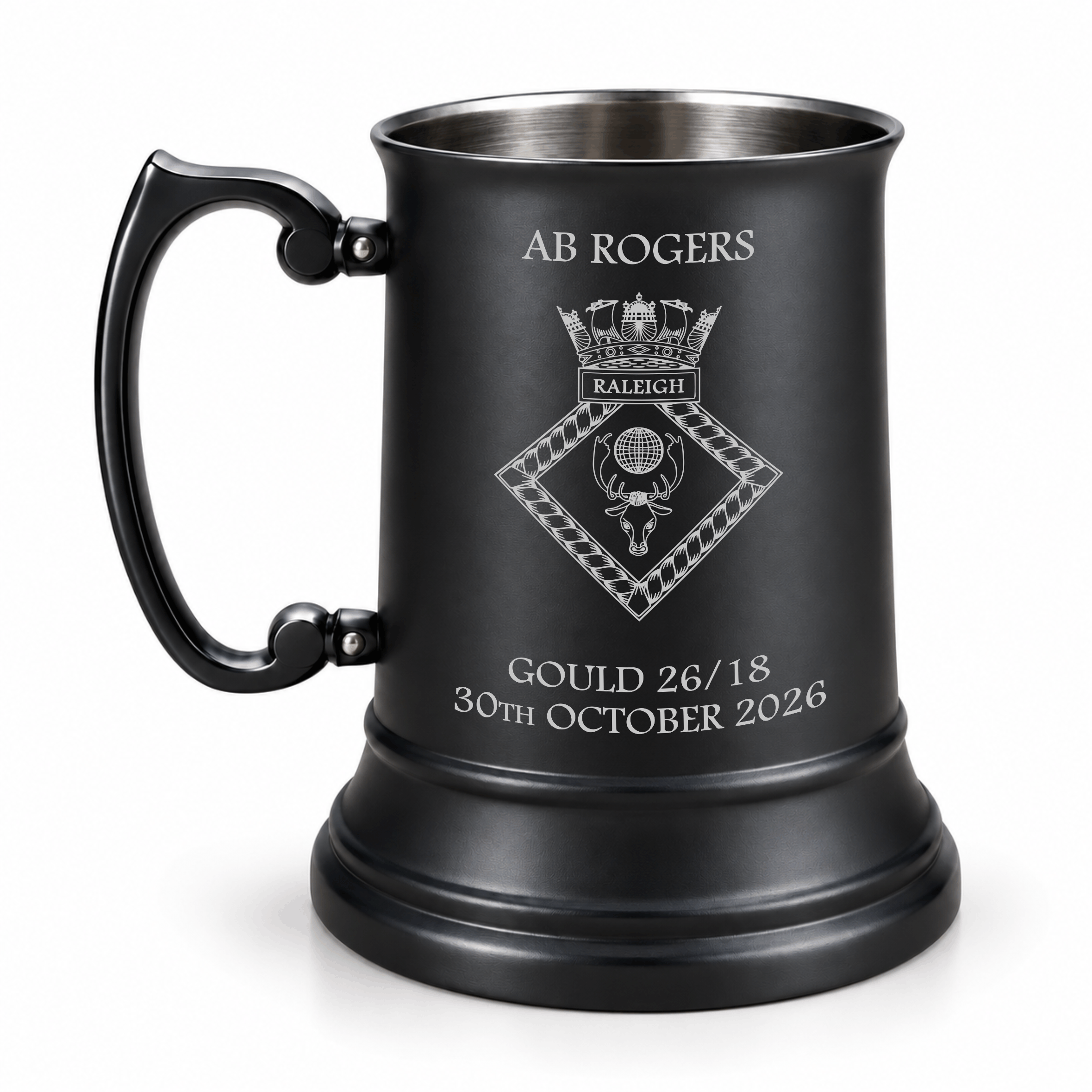 HMS Raleigh Black Tankard.png