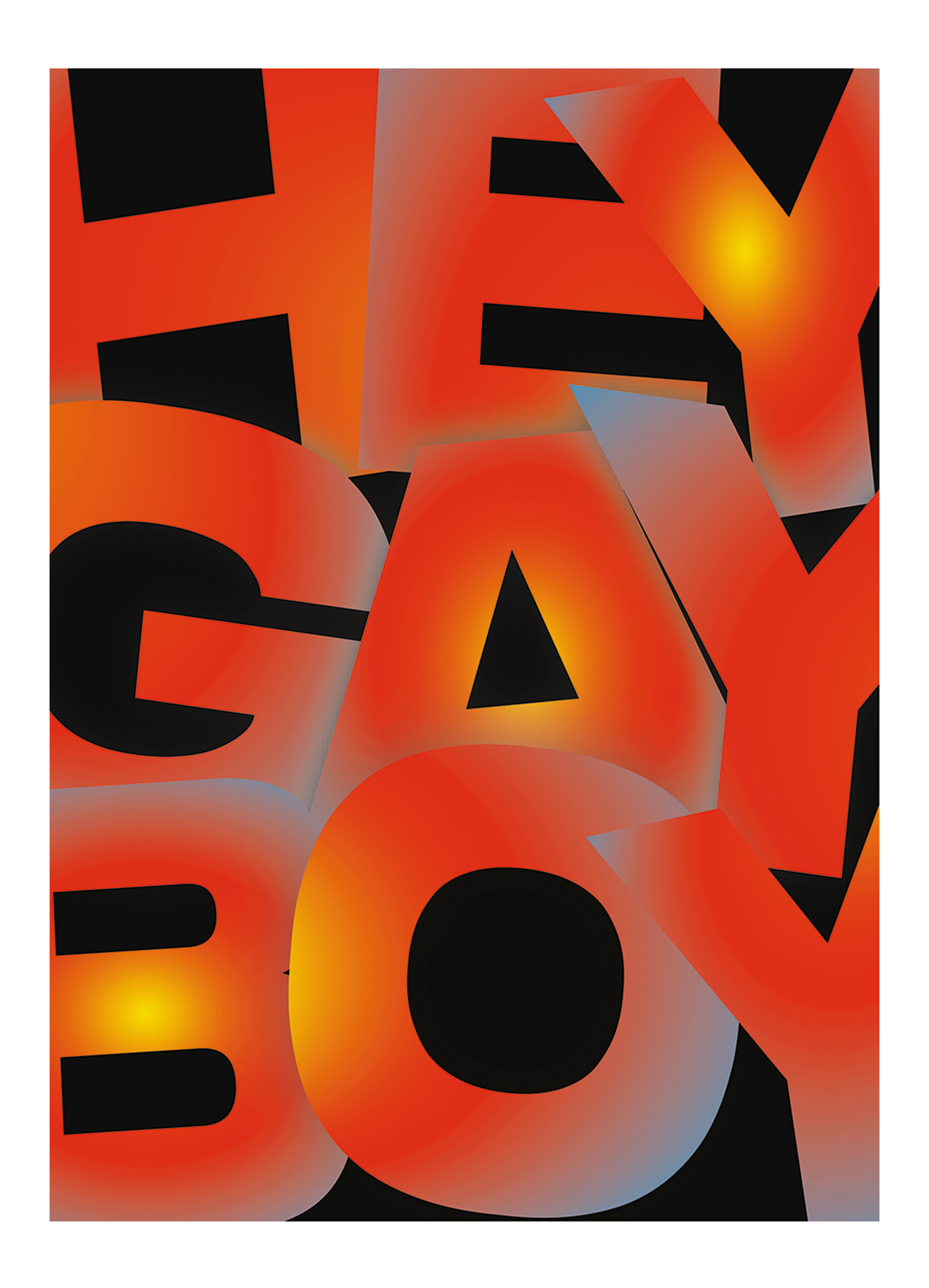 HEY GAY BOY - THE MINI POSTCARD