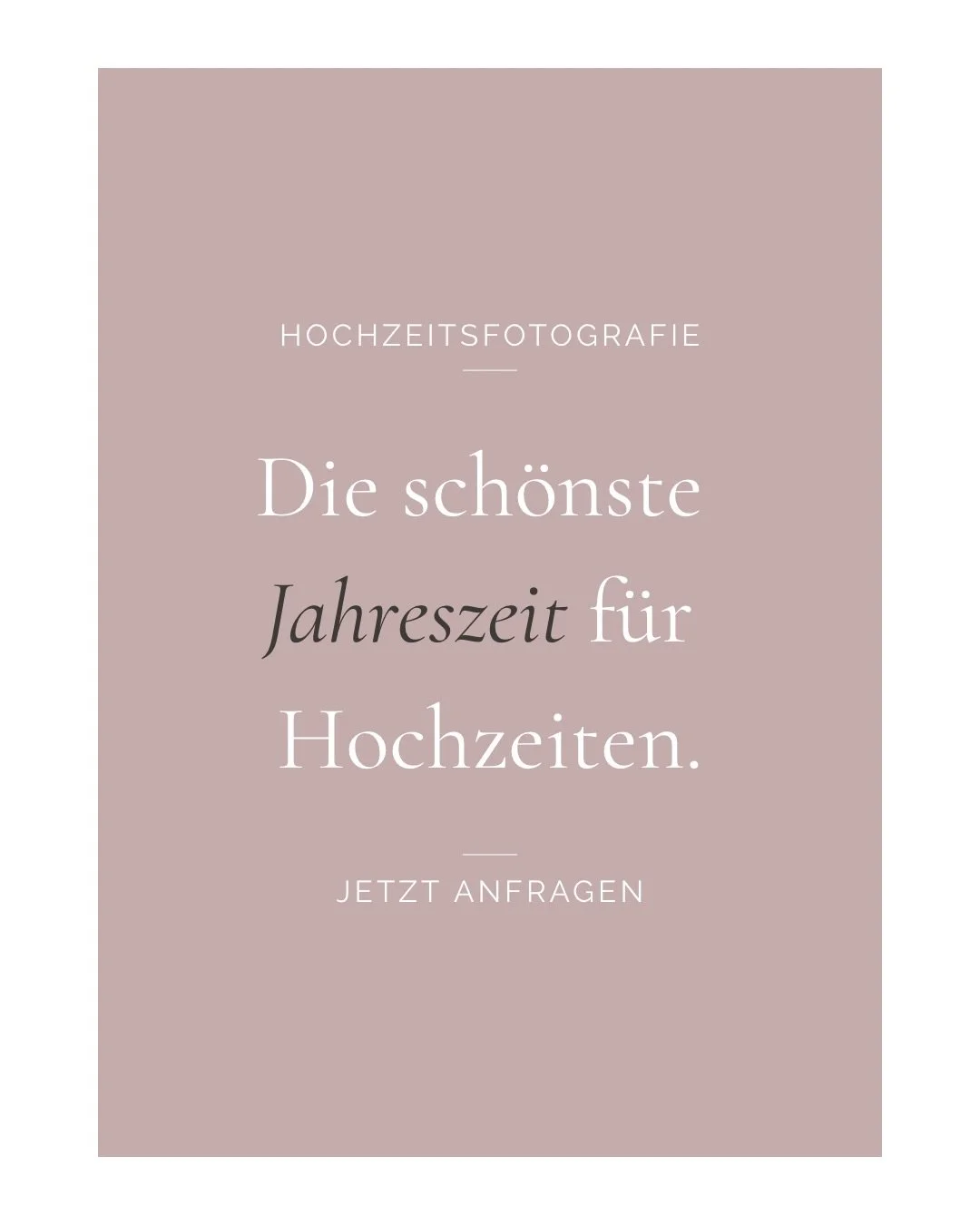 Was ist f&uuml;r dich die sch&ouml;nste Jahreszeit f&uuml;r eine Hochzeit? 

&rarr; Fr&uuml;hling: April-Hochzeit von S &amp; G auf @schlosswartegg_bodensee 

&rarr; Sommer: Juni-Hochzeit von L &amp; K im @auenland.stories 

&rarr; Herbst: Oktober-Ho