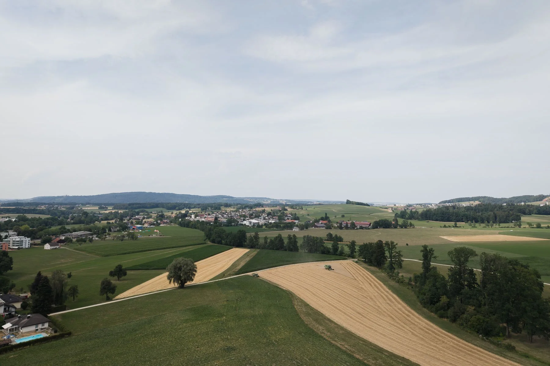 Luftaufnahme Münchwilen, Grundstück und Umgebung von oben