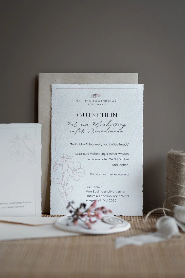 Gutschein Fotoshooting Martina Eggenberger Fotografie
