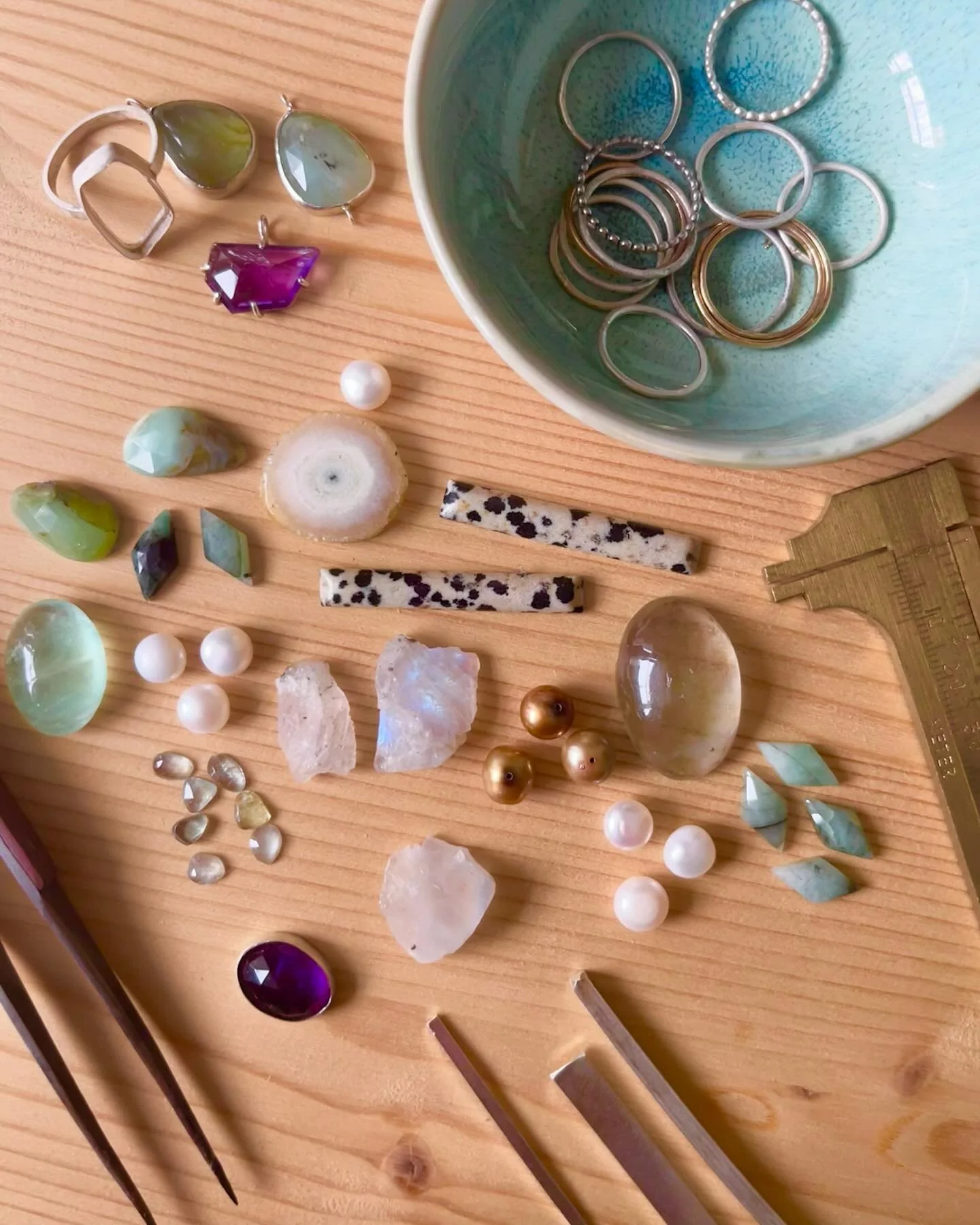 Each gemstone is so beautifully unique. I love how the shape, tone and striations of each one sets them all apart, despite being the same stone. 

It&rsquo;s very difficult choosing what to do with these beauties, especially given that they all vary 